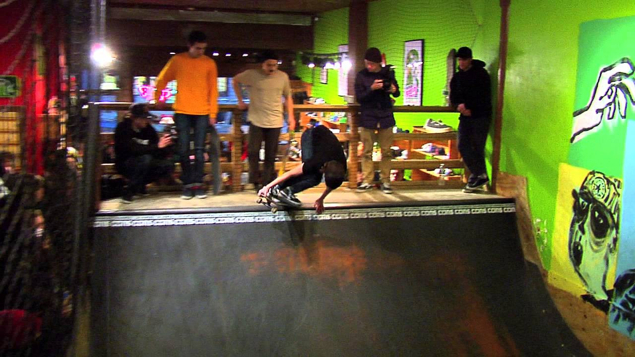 On Sunday February 22nd we hosted the 4th annual Dead of Winter Miniramp Contest on the ramp in the Allston Shop.<br /><br />There was 4 feet of snow on the ground but heated sessions went down all afternoon in each of the 3 divisions. <br />Check the recap video above by Rob Fraebel and Benny Goldman.<br /><br />Contest Results:<br />FUN DIVISION<br />1st - Jack Embry<br />2nd - Matthew Portle<br />3rd - James Derocher<br /><br />OLDE TYMERS<br />1st - Dug Moore<br />2nd - Davey<br />3rd - Will Mead<br /><br />ADVANCED<br />1st - Emmet Bleiler<br />2nd - Ariel Perl<br />3rd - Rob Hall<br />Honorable Mention - Tate Kokubo, Richie Bowen, Christian Jarvis<br /><br />BEST TRICK - Emmet Bleiler