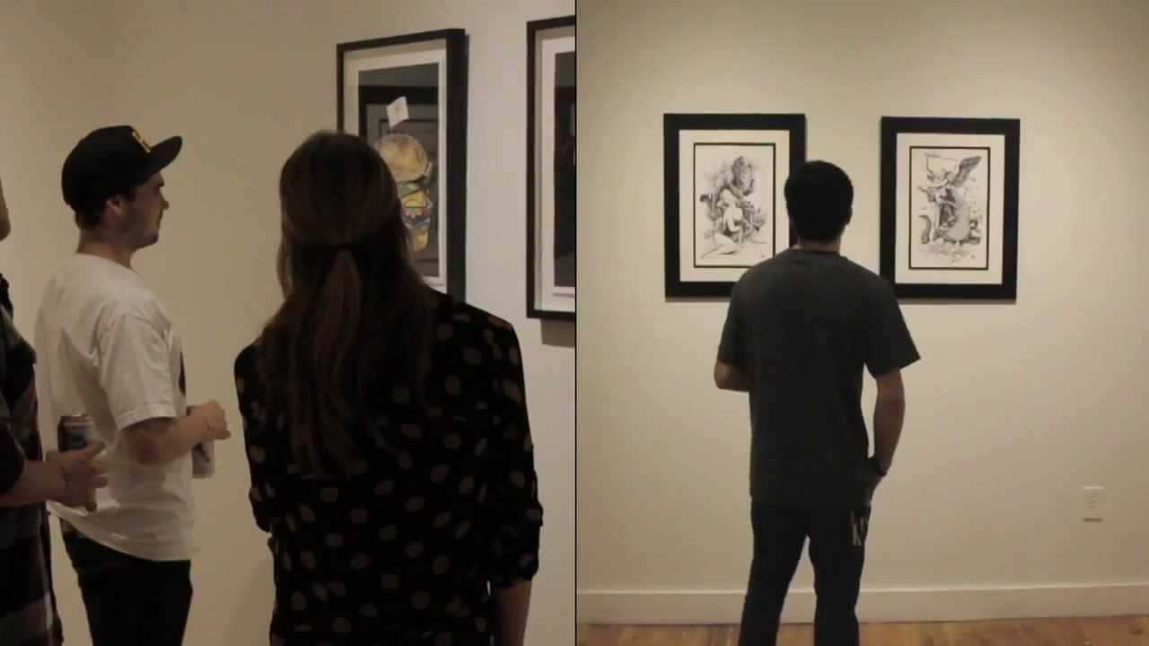 On Saturday July 13th 2013 we hosted an art show in the Extension Gallery featuring work from Rook Brand's creative director Joe King.<br /><br />"Starting Points" showcases a collection of desired works and mediums ranging from graphite on paper to pen and ink to digital media. With a well-rounded perspective on art and design, Joe wanted to give a sneak peek of the working process from the rough and gritty to the polished and refined. "Starting Points" highlights all the first tools we learned when discovering our passion to create.<br /><br />Many thanks to Rook and Pabst Blue Ribbon for making this event possible!<br /><br />The exhibit will run through August.<br /><br />Prints and Original pieces will be for sale and available for all art enthusiast's budget.<br /><br />A portion of the proceeds from all sales will directly go to benefit the JP Community Skatepark DIY project! <br /><br />Video filmed and edited by Michael Chew.<br />Music: "Delta Cruiser" by Holiday Music