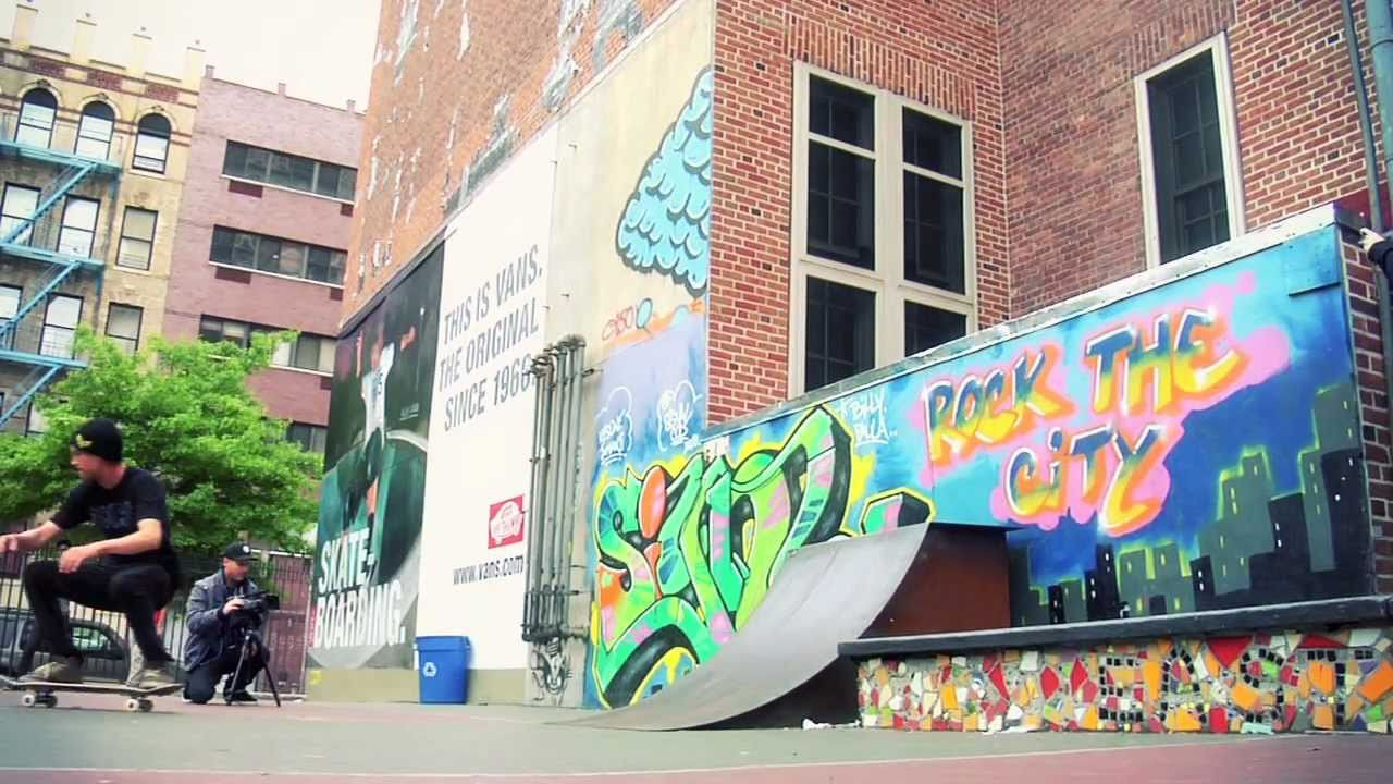 Corey Duffel, Chad Bartie, Caswell Berry, JT Aultz, Peter Raffin and Jack Olson travel to 12th and A for a demo with Skate Brooklyn.