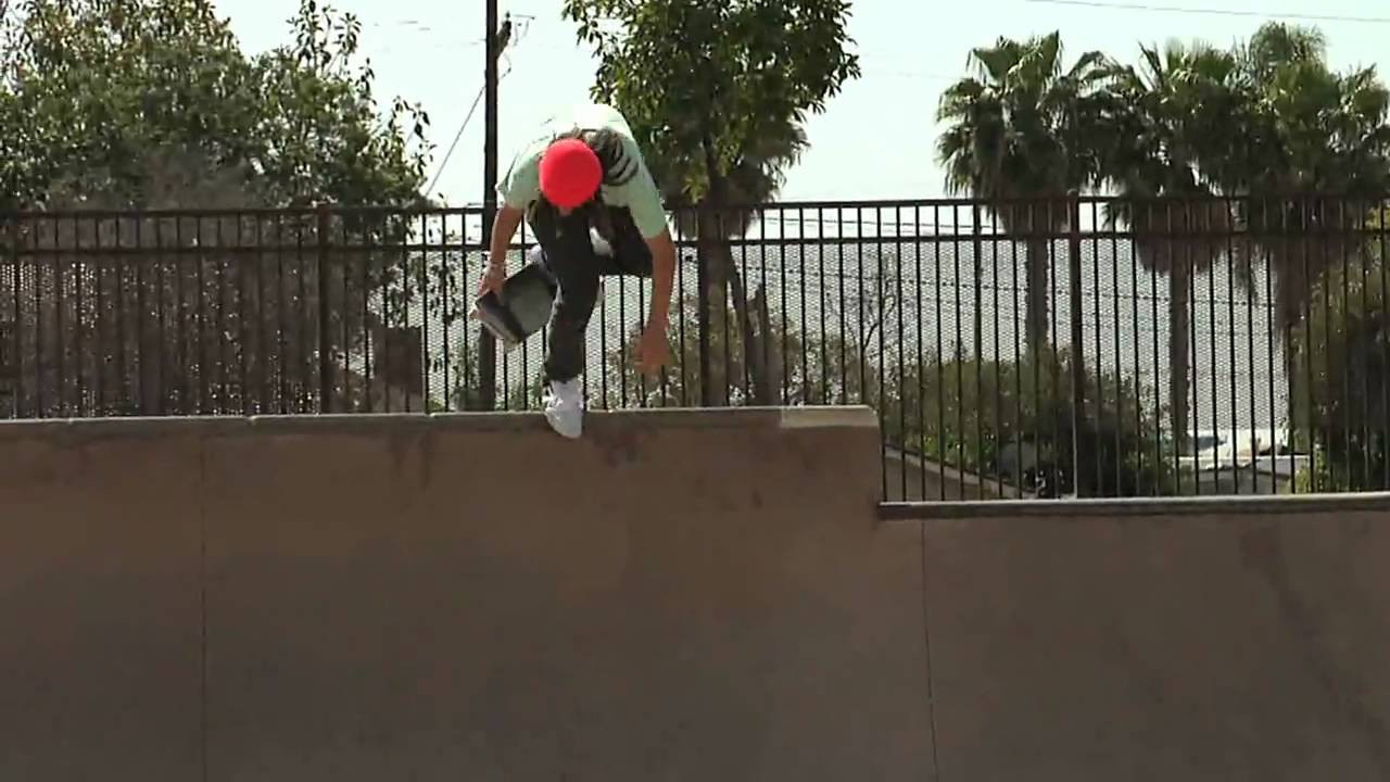 Caswell Berry rips up the Memorial Skatepark.