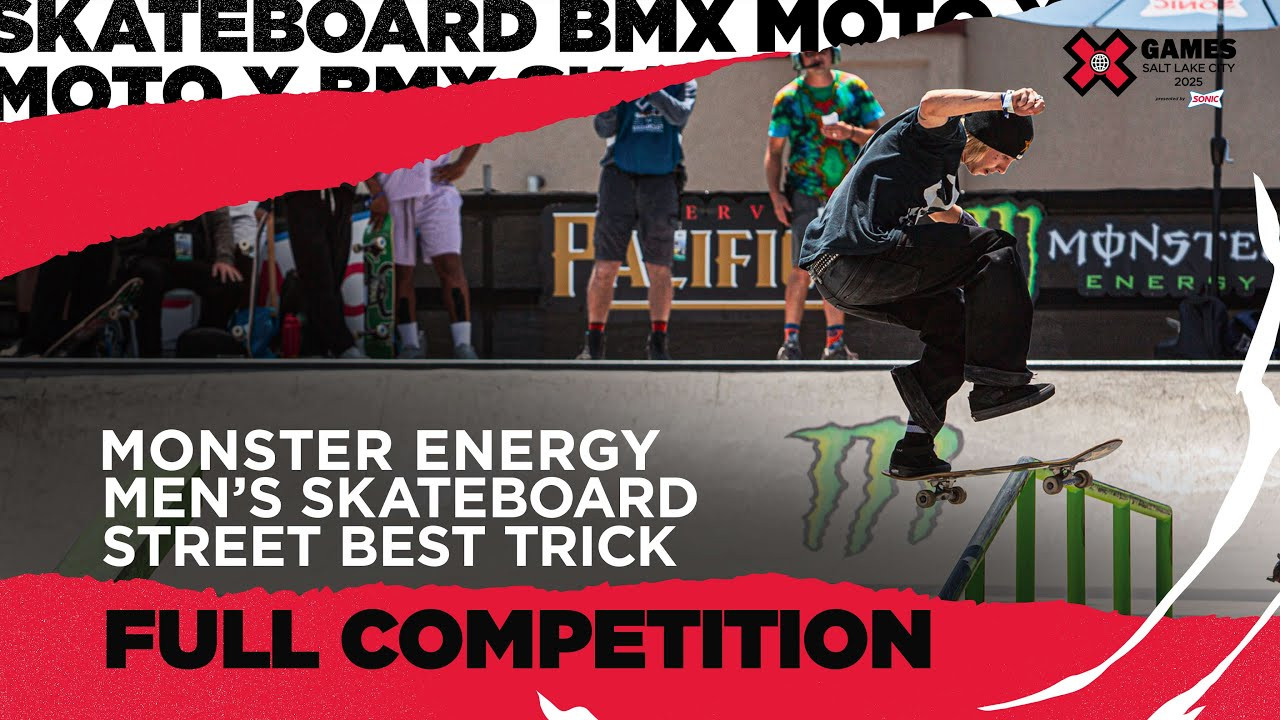Watch the full Monster Energy Men’s Skateboard Street Best Trick competition from X Games Salt Lake City 2025 Presented by Monster Energy!<br /><br />Street Best Trick is a single-obstacle contest format where athletes attempt their most difficult tricks in a jam-style session. With a focus on execution, difficulty, and style, skaters are judged on the best trick landed rather than a full run. Expect to see mind-blowing flips, spins, and grinds from some of the world’s best.<br /><br />Featuring: Lazer Crawford, Jamie Foy, Braden Hoban, Kelvin Hoefler, Yuto Horigome, Nyjah Huston, Filipe Mota, Cordano Russell<br /><br />#XGames #XGamesSLC #Skateboarding