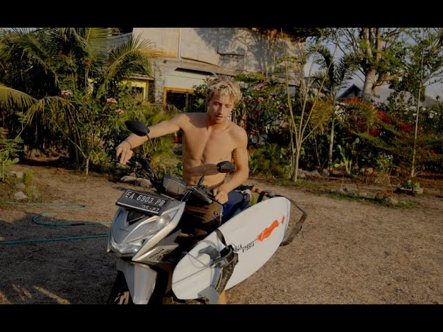 riding a 5'9" twin in some pretty fun empty surf