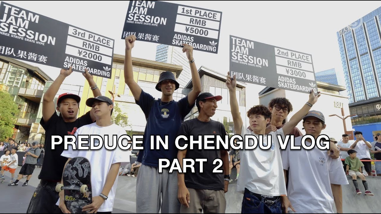 Check out behind the scenes of our Chengdu trip Part 2!<br /><br />Preduce got invited to join the Adi-Mission event in Chengdu, China. It was an incredible week of skate culture celebration!<br /><br />12 teams from China, Korea, Japan, and Thailand had one week to complete challenges throughout the city. Challenges ranged from specific tricks on certain spots, challenges inspired by the Adidas team, and random Chengdu city challenges like recording and performing a rap track, eating Sichuan hot pot, and other local delicacies like rabbit heads.<br /><br />Each challenge had to be filmed and sent to the judges to be awarded points. Each team also had to make an edit about the event by the end of the week.<br /><br />@jdohrs, @orapantongkong, @lertsaeri, @joseph_sirinut, @janchai, and @simon_preduce battled the heat, hangovers, and tummy aches and had a blast skating Chengdu’s unbelievable spots! <br /><br />We had a blast!#preduce <br /><br />Video by Janchai Montrelerdrasme #preduce #chengdu #adimission