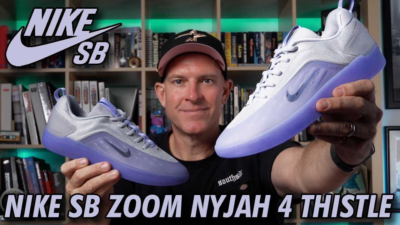 The Nike SB Nyjah 4 is the latest signature skate shoe from professional skateboarder Nyjah Huston and Nike SB. It is designed with a focus on modern minimalism and maximum performance.<br />👍 Like what you see? Smash SUBSCRIBE, ring that 🔔, and drop a comment with your thoughts on this brand new offering from Nike SB and Nyjah!<br />Key Features of the Nyjah 4:<br />• Design: The Nyjah 4 departs from the inner sleeve construction of its predecessor (the Nyjah 3) and opts for a classic tongue structure.<br />• Durability: It features a reinforced mesh upper for breathability, combined with HART (High Abrasion Rubber Tech) rubber overlays for enhanced durability and consistent flick.<br />• Cushioning and Support: The shoe incorporates Air Zoom cushioning to provide a responsive, quick-off-the-ground feel. It also has a durable plastic clip that helps improve heel containment. An integrated TPU heel clip enhances stability during technical maneuvers.<br />• Outsole: The HART rubber outsole utilizes less material for a lighter, more flexible feel without sacrificing durability. It also features an updated traction pattern.<br />• Comfort: The Nyjah 4 aims to provide a stable, locked-in fit without unnecessary bulk. <br />Release Information:<br />• Release Date: TODAY July 8, 2025 at southsideskateshop.com. This release will likely begin at select skate shops, with a wider launch potentially following on Nike.com.<br />• Colors: Initial colorways include "Light Thistle/Black-Wolf Grey-Hyper Pink" and "White/Black".<br />• Retail Price: The suggested retail price is $115 USD.<br />Nike SB Zoom Nyjah 4<br />🌠Light Thistle Black <br />📅 Drops July 8, 2025<br />💰 $115 | Sizes 8–12<br />📍 southsideskateshop.com<br />#NikeSB #nyjah4 #zoomnyjah4<br />southsideskateshop.com 💻<br />🛒 Tap in with Southside 24/7 → https://linktr.ee/southsideskateshop<br />📲 Download our app + enable push notifications to stay informed on how we are going to release our next drop!<br />👍 Like what you see? Smash SUBSCRIBE, ring that 🔔, and drop a comment with your thoughts on this brand new offering from Nike SB and Nyjah!