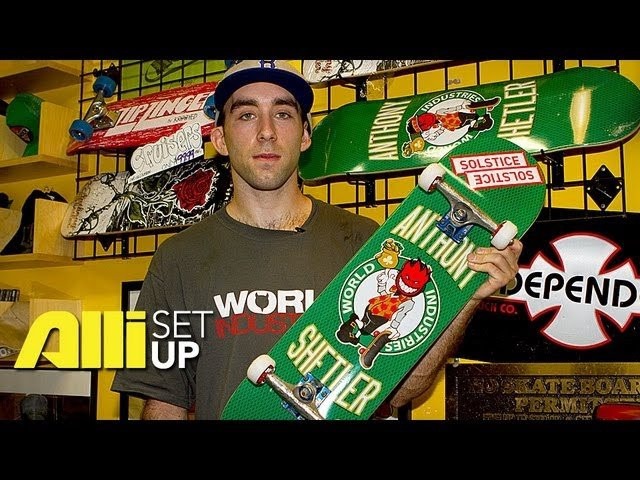 Dialing in your skateboard is as important as nailing your tricks. The pros have some secrets of their own when it comes to gear tweaks and personal preferences. In Setup, they reveal it all. For this installment, we hear from skater Anthony Shetler.<br /> <br /> Go here for more skate videos:<br /> http://www.allisports.com/alli/skate<br /> <br /> And subscribe to this channel to get more setup videos with your favorite skateboarders!<br /> <br /> Music: I.Deals - "What's Up?"