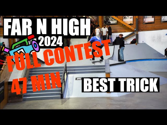 raw uncut video of the 45 min best trick contest at the 2024 Far N' High contest.<br /><br /><br />filmed by Rudy Garcia