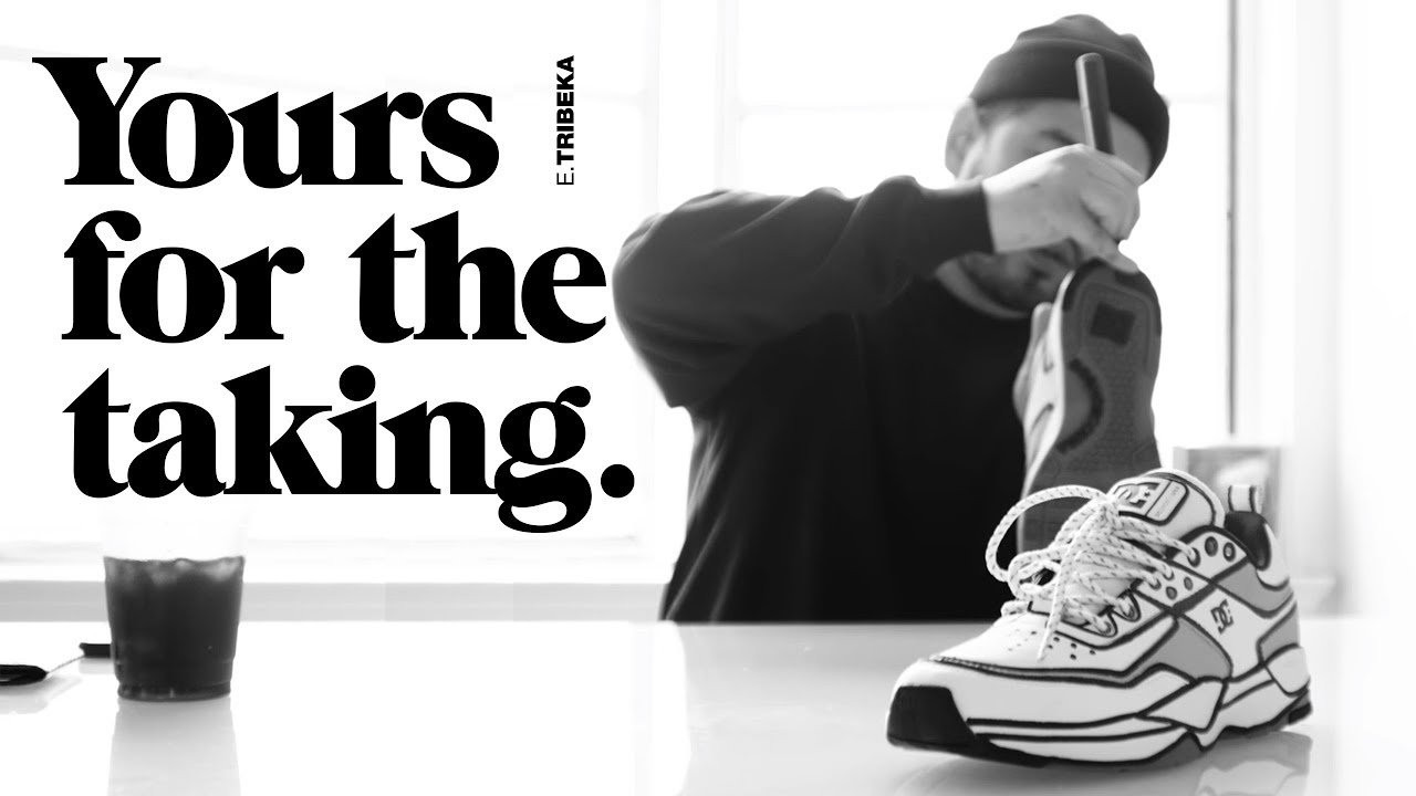 http://DCShoes.com/TRIBEKA<br /><br />#YOURSFORTHETAKING – Introducing the E.Tribeka with Joshua Vides. Based in Southern California , Joshua Vides is a visual artist and graphic designer who is known for his unique style of black and white accented objects and drawings. His signature style appears on a range of mediums from footwear to automobiles to street cones––in his recent concept titled “Reality to Idea.”<br /><br />Learn More at: http://www.dcshoes.com/Joshua