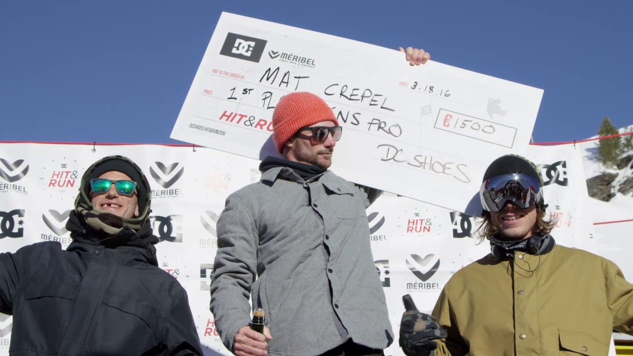 THIS UNIQUE SNOWBOARDING EVENT IS DESIGNED TO TEST A SNOWBOARDER'S ALL-AROUND RIDING SKILLS. THE COURSE COMBINES THE TURNS AND SPEED OF A TRADITIONAL BANKED SLALOM WITH THE FEATURES OF A SLOPESTYLE EVENT. A RIDER'S OVERALL GOAL IS TO GET DOWN AS FAST AS THEY CAN WHILE DROPPING THEIR BEST TRICKS. THE BETTER THE TRICK, THE MORE TIME DEDUCTED OFF THEIR RUN. THE PERSON WITH THE FASTEST OVERALL SCORE WINS.<br /><br /><br />The 2017 Locations and dates: <br /><br />Mammoth, CA<br />February 24th – 26th<br /><br />Meribel, France<br />March 23rd – 24th<br /><br />Whistler, BC<br />April 1st – 2nd<br /><br />FOR MORE INFO CHECK OUT:<br />http://dcshoes.com/hitnrun<br /><br />FOLLOW DC SHOES:<br />http://facebook.com/dcshoes<br />http://twitter.com/dcshoes<br />http://instagram.com/dc_snowboarding