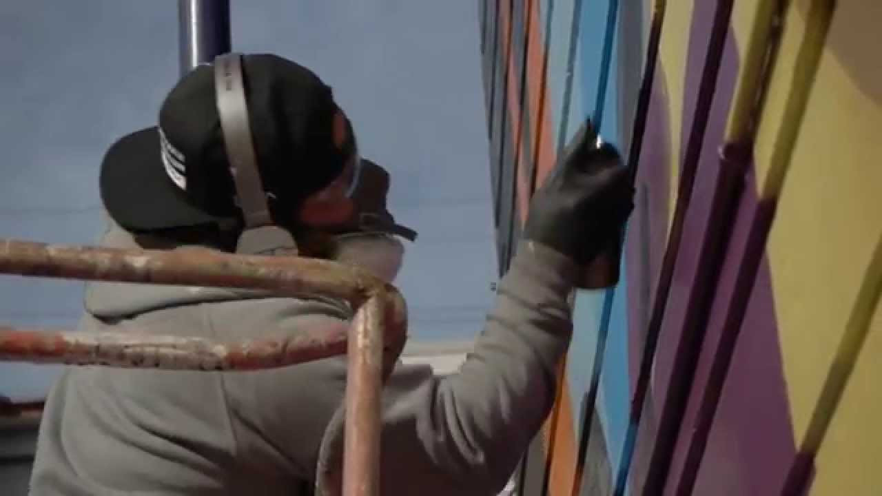 Victor Reyes's colorful brand of muralism was brought alive in the mission district in the newest Converse Wall to Wall.