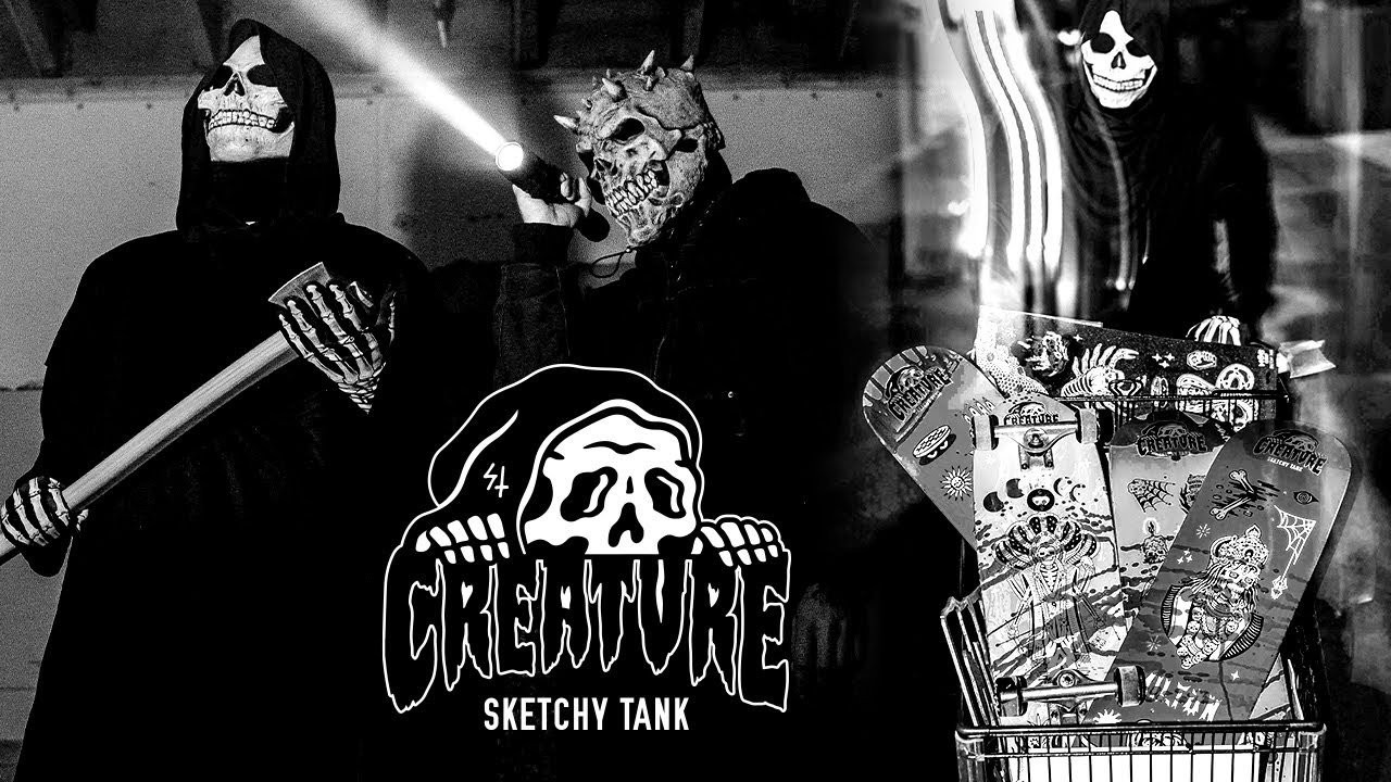 Subscribe: https://www.youtube.com/c/CreatureFiends<br /><br />Creature Proudly Presents, Taking Back What's Ours, a short film featuring Sketchy Tank. Because who needs Netflix when you can watch someone unbox a toaster, am I right? Let's get this unboxing party started, Fiends!<br /><br />Disclaimer: No Influencers were injured or harmed during the making of this Film.<br /><br />PEEP THE SKETCHY TANK COLLAB HERE!<br />https://nhsskatedirect.com/collections/trippy-tanks-creature-x-sketchy-tank<br /><br />Back by Unpopular demand, the latest @sketchytank series is straight from the top shelf! Three Pros on Stumps shapes with VX construction! Hell, we even threw in a Brüe Killer cruiser dipped head-to-toe with Sketchy graphics, 159 Indy’s, and 54mm OJ’s. No half-stepping here, Fiends.<br /><br />Jhanka 📏 8.25” x 31.80’ w/ 14.2 wheelbase<br />Milton 📏 8.51” x 31.88 w/ 14.25 wheelbase<br />Collin 📏 8.80” x 31.95 w/ 14.25 wheelbase<br /><br />LURK WITH US:<br />Shop: https://nhsskatedirect.com/pages/creature-skateboards<br />YouTube: https://www.youtube.com/c/CreatureFiends<br />Instagram: https://instagram.com/creaturefiends/ <br />Facebook: https://www.facebook.com/CreatureSkat...<br />Twitter: https://twitter.com/creaturefiends <br /><br />#CreatureSkateboards #Skateboarding #CreachTube