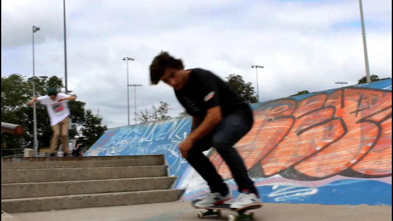 Micky Papa skating at the Commmons skatepark in Halifax, N.S.