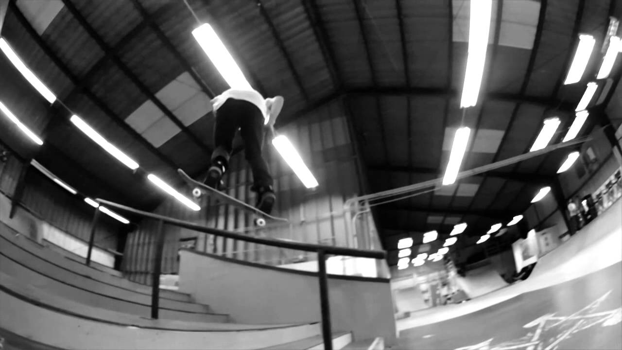 Micky Papa's visit to D Rock was a short one, but that didn't stop him from unleashing some wild stunts on the rail and hubba.