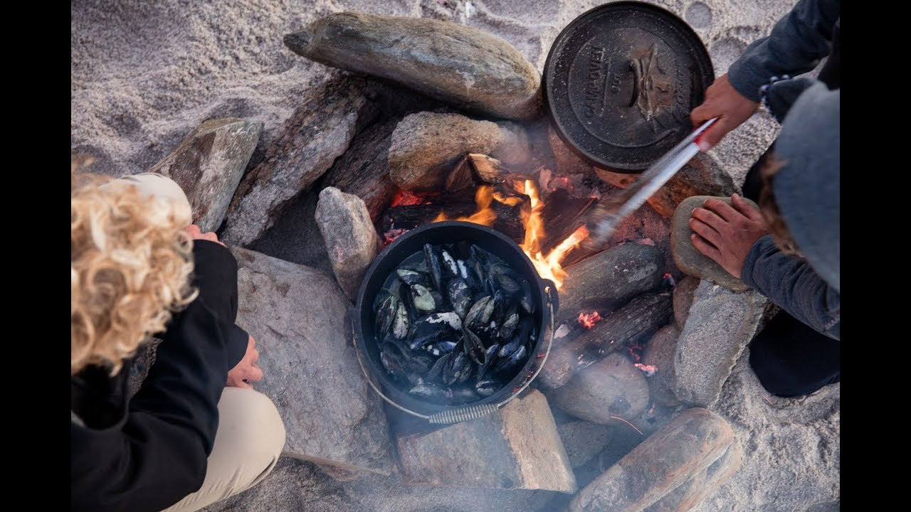 “Eat like a king in eight easy steps.” – John John Florence<br /><br />1. Wait for low tide and pick only the submerged ones (not the dry ones exposed to the sun). <br /><br />2. Only take what you can eat in places where it’s legal to collect and eat them recreationally (For example, in California, you can only take them for fish bait). <br /><br />3. Thoroughly scrub each mussel and pull the “beard” (the tissue that connects them to the rocks). <br /><br />4. Boil a pot of butter, white wine, onion, garlic, and pepper. <br /><br />5. Add mussels. Let boil for no more than 4-5 minutes. <br /><br />6. Drain. <br /><br />7. Eat only the ones that naturally opened during the boil (the other ones should be discarded). <br /><br />8. Enjoy straight out the shell. <br />⠀⠀⠀ ⠀<br />Watch the recipe in action, then get your own copy of the Field Guide to Waterman Things at a surf shop near you.