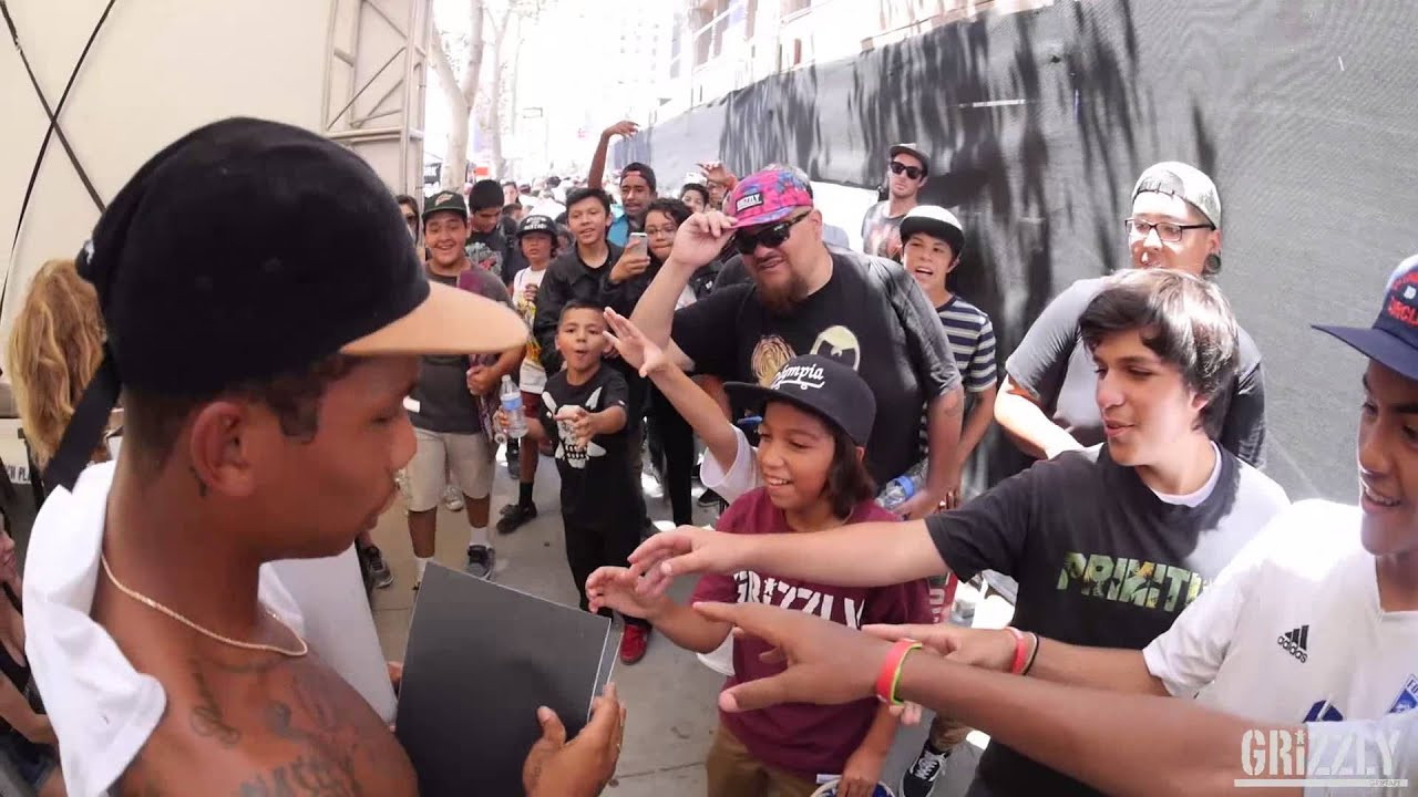 A huge thanks to everyone who came out to the pop-up booth and team signing at DewTour Los Angeles. We had Torey Pudwill, Sean Malto, Shane O'Neill, Manny Santiago, Carlos Zarazua, Boo Johnson, Shmatty Chaffin, Paul Hart, Felipe Gustavo, Tony Tave, PLG, Ryan Decenzo, Kelly Hart, and Justin Schulte all signing autographs. Boo Johnson walked through the crowd and gave away a bunch of griptape to everyone who waited in hot sun. We hope everyone had a great weekend watching some skateboarding and hanging with the #GrizzlyGang <br /><br />Edit By: Dan Abadi