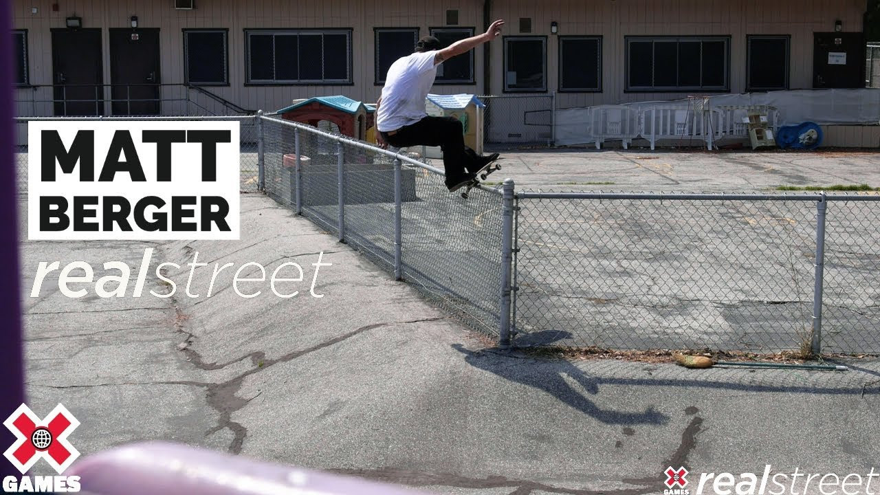 Watch Matt Berger and filmer/editor David Stoessel’s entry into Real Street 2021, the all-video street skateboarding contest brought to you by ESPN's World of X Games. Vote at http://www.XGames.com/RealStreet, and check back during X Games 2021 to find out who won. <br /><br />Vote for Matt: http://www.xgames.com/xgames/real/31553383/Berger-31553490<br /><br />Music: “Just As Bad As You” by Spoon Dogs<br /><br />---<br /><br />X Games is your premier destination for all things action sports, music, lifestyle and everything in between. <br /><br />X Games has been the worldwide leader in action sports since 1995.<br /><br />Visit our official homepage at http://xgames.com for more coverage and highlights.<br /><br />SUBSCRIBE: @X Games!<br /><br />Check us on Social @XGames:<br />Instagram ► https://instagram.com/xgames<br />Twitter ► https://twitter.com/xgames<br />Facebook ► https://www.facebook.com/XGames<br />TikTok ► https://www.tiktok.com/@XGames<br />Snapchat ► @xgames<br /><br />Thanks for watching X Games!<br /><br />#XGames #RealStreet #Skateboarding
