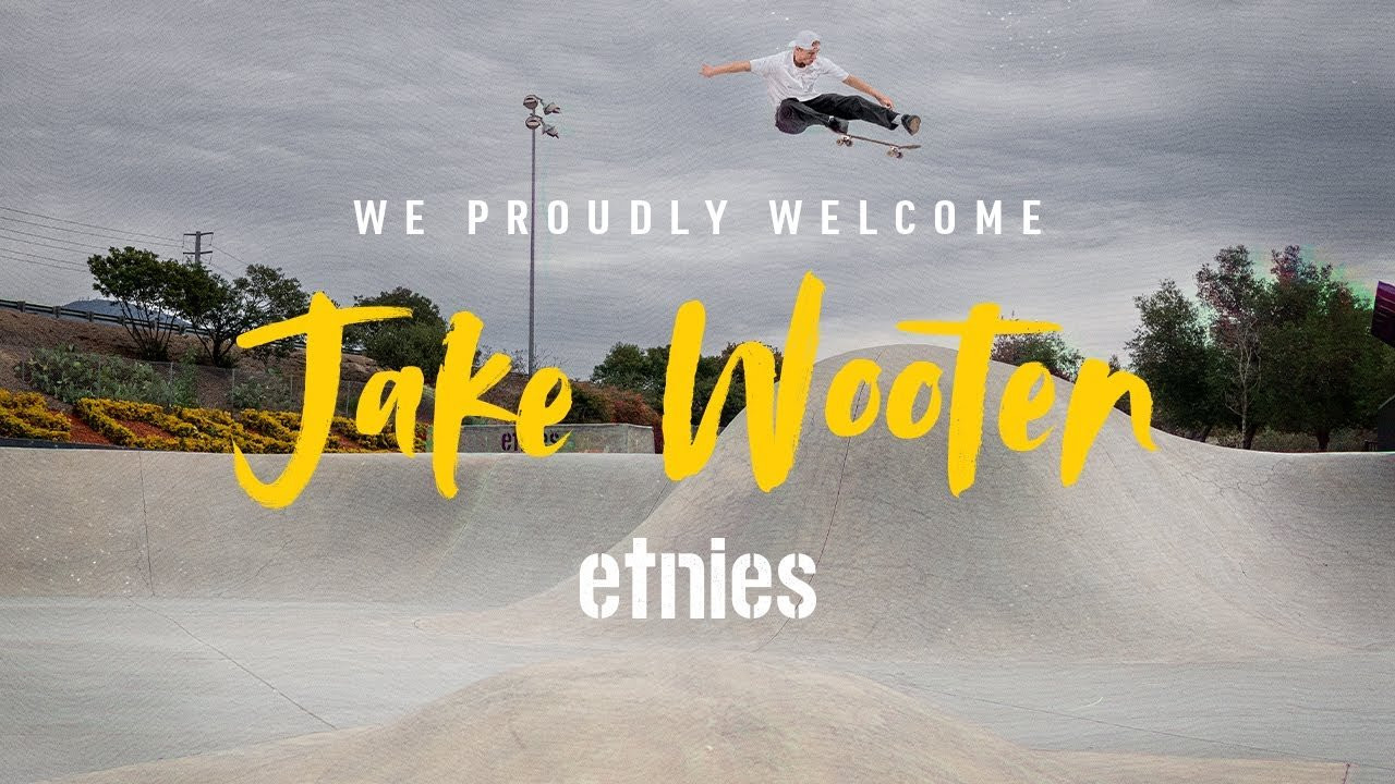 We proudly welcome Jake Wooten to the etnies team. This Welcome to the Team edit was all shot on location at the etnies skatepark in Lake Forest, CA. Filmed and edited by Mike Manzoori.<br /><br />“In all the years I’ve been skating etnies park, I’ve never seen someone skate it the way Jake did, pure destruction,” said etnies Team Manager Aidan Campbell. <br /> <br />People are drawn to Jake’s funny, energetic, and free personality. That personality is truly expressed in his powerful and impromptu skateboarding style – he’s a talented wild card with a deep bag of tricks! Hear from Sheckler and Trevor on why they are glad he’s now part of the squad. <br /> <br />“I love Jake’s skating. He is an all-terrain vehicle and so fun to watch. Hyped to have him on etnies!” -Ryan Sheckler<br /> <br />“Jake is one of my favorites to watch. His style is so unique, and he always stands out. Jake brings the energy and hype every time.” -Trevor McClung<br /> <br />Since joining the team, Jake has had the chance to skate a new style before it was released, the Marana Fiberlite. He put it to the test, and he experienced the durability. <br />The all new etnies Marana Fiberlite shoe will be available worldwide in February 2022.<br /> <br />Wanna learn more about Jake? <br />Follow him on Instagram @Jake_Wooten.<br />https://www.instagram.com/jake_wooten<br /> <br />------------------------------------------------------<br />Shop etnies footwear and apparel<br />https://www.etnies.com<br /><br />Subscribe to our YouTube channel:<br />https://www.youtube.com/user/c/etnies?sub_confirmation=1<br /><br />Follow etnies on all social media:<br />Facebook: https://www.facebook.com/etnies<br />Twitter: https://twitter.com/etnies<br />IG etnies: https://www.instagram.com/etnies<br />IG etnies bike: https://www.instagram.com/etniesbike<br />IG etnies skateboarding: https://www.instagram.com/etniesskateboarding<br />TikTok: https://www.tiktok.com/@etniesskateboarding<br /><br />#etnies #BuiltBySkateboarding #JakeWooten<br /><br />PVPCA78VKMPHTRPG