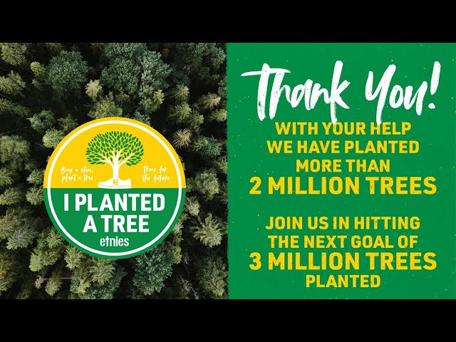 Eleven years ago, in 2011, etnies launched Buy a Shoe, Plant a Tree (BASPAT), and millions of people in the etnies community around the world supported it. One decision may not seem like much, but the power of millions of people in the etnies BASPAT community choosing to do one good thing added up. <br /><br />The etnies BASPAT program started small in Costa Rica with etnies taking a step in the right direction, then it expanded into Brazil and Africa with these incredible results to-date: <br />- 2,073,405 trees planted<br />- Nearly 200 million lbs. of carbon sequestered over 20 years<br /><br /><br />Thanks to the etnies community for participating in Buy a Shoe, Plant a Tree for more than a decade! <br /><br />During April, etnies will also be planting a tree for every pair of shoes purchased on etnies.com from Earth Day through May 22. For those wanting to do more to reforest Africa, a tree will be planted for each etnies BASPAT sticker sold on the site for $1. <br /><br />For the rest of the year, etnies will continue to plant a tree for every Jameson 2 Eco sold and the brand will be planting a tree for each style in the etnies Earth Day Pack. The etnies Earth Day Pack features the Windrow (blue/white/gum), Windrow Vulc (blue) and Windrow Vulc (white/blue). <br /><br />TREES FOR THE FUTURE<br />etnies teamed up with Trees for the Future in 2012, and aligning BASPAT with them plants trees, feeds thousands and stops hunger. Trees for the Future is an agroforestry non-profit that trains farmers through a 4-year training program, called the Forest Garden Approach, farmers plant thousands of trees that restore their soil.<br /><br />The Forest Garden Approach is a solution to the problem of planet earth losing trees at the rate of 50 soccer fields per minute. The Forest Garden Approach plants trees and provides food security, increased income, restored land and carbon capture. This reaches nine of the UN’s Sustainable Development Goals. <br /><br />HOW IT WORKS<br />The Forest Garden approach starts with farmers planting thousands of trees that restore soil. This helps farmers grow a large variety of fruits and vegetables to eat and sell. So not only does each Forest Garden capture carbon and increase biodiversity, but it also ends hunger and poverty. etnies consumers and Trees for the Future are working together to grow a more sustainable system to feed the world, build local economies and better our planet. <br /><br />The Forest Gardens are currently being created in countries in East and West Africa impacted greatly by climate change, food insecurity and poverty. <br /><br />“Make Believe” licensed via Music Vine: SOSQYBJHEYAKS7MT <br />------------------------------------------------------<br />Shop etnies footwear and apparel<br />https://www.etnies.com<br /><br />Subscribe to our YouTube channel:<br />https://www.youtube.com/user/c/etnies?sub_confirmation=1<br /><br />We command you follow the Lords and Masters on all social media!<br />Facebook: https://www.facebook.com/etnies<br />Twitter: https://twitter.com/etnies<br />IG main: https://www.instagram.com/etnies<br />IG bike: https://www.instagram.com/etniesbike<br />IG skate: https://www.instagram.com/etniesskateboarding<br />TikTok: https://www.tiktok.com/@etniesskateboarding<br /><br />#etnies #BuiltBySkateboarding #QualityFootwear<br /><br />“Make Believe” licensed via Music Vine: SOSQYBJHEYAKS7MT