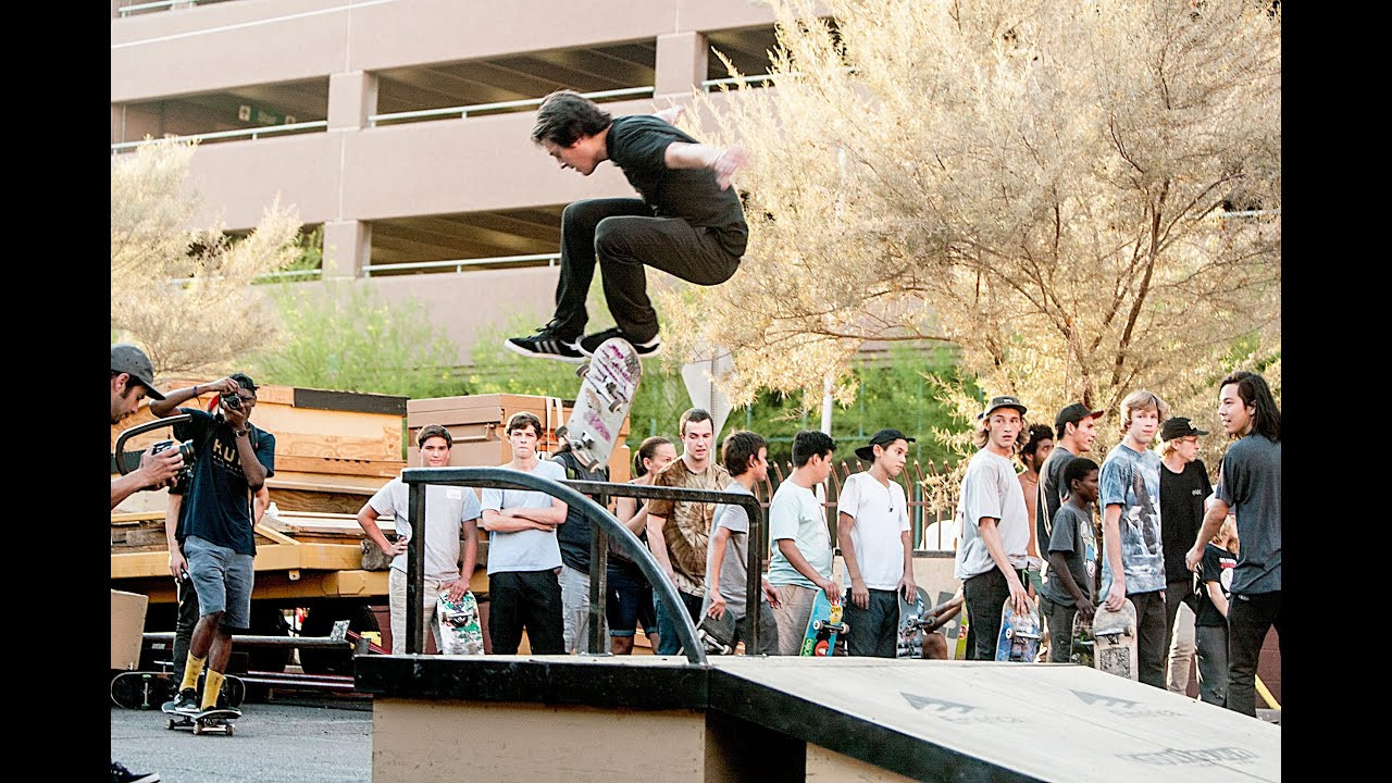 Cowtown held Phoenix's GSD at The Pressroom in downtown Phoenix with best trick contests, open skating, free food and an epic product toss as live music from the Father Figures blasted. Huge thanks to Emerica for helping us throw such a fun night, The Pressroom for letting all of us take over the venue for the night, PBR, and of course Skateboarding.