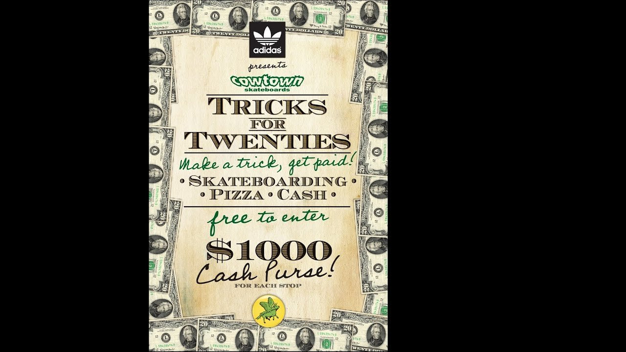 Stop 1 of Cowtown's Tricks for Twenties presented by Adidas went down this Friday in Glendale at the Foothills Skatepark. We had $1,000 in $20's along with a bunch of shoes and gear from Adidas to give out for tricks we wanted to see go down. Throughout the night we moved around the park, called out tricks, and watched them get handled. $20 goes a long way when it comes to someone wanting to try a hard trick! We want to give a huge thanks to Adidas as well as the City of Glendale Parks and Rec and everyone who came out to participate. Stop 2 will be going down October 3rd in Ahwatukee at Pecos Skatepark. 