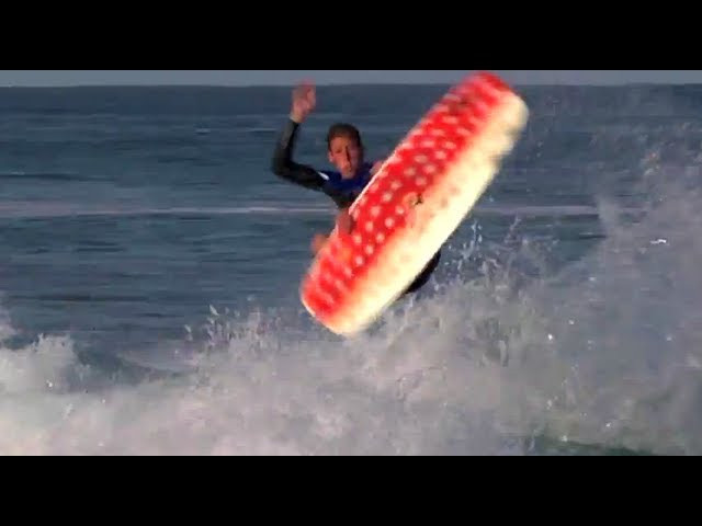 Ryan Burch in Cabo ripping on a 4'11" Asymmetrical Board with and without fins.