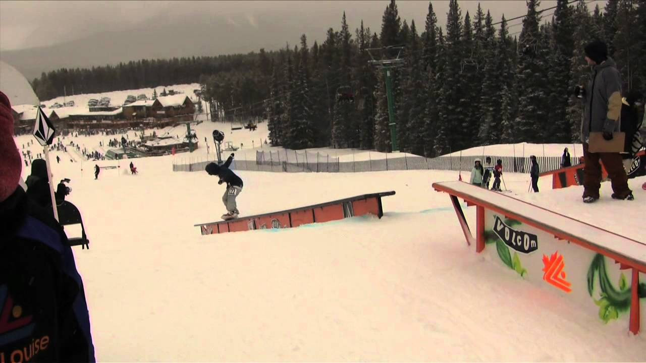 Welcome shredders! March 17th, 2012 marks Volcom's 11th stop for the Peanut Butter and Rail Jam in Lake Louise, Alberta.<br /> <br /> 15 & Under Division Winners:<br /> 1st: Adrian Tongko<br /> 2nd: Chandler Hunt<br /> 3rd: Carter Thibault<br /> 4th: Jasper Westbury<br /> 5th: Finn Westbury<br /> <br /> 16 & Over Division Winners:<br /> 1st: Jordan Blain<br /> 2nd: Zac Dolesky<br /> 3rd: Keaton Young<br /> 4th: Isaiah Fast<br /> 5th: Nick Ulrich<br /> <br /> Girls Open Division Winners:<br /> 1st: Alison Vizina<br /> 2nd: Nicole Oben<br /> 3rd: Mai Yamagaishi<br /> 4th: Josepha Tanguay<br /> 5th: Jessica King<br /> <br /> Men's Open Division Winners:<br /> 1st: Guillaume Fortin $250<br /> 2nd: Luke Pasishnik $150<br /> 3rd: Alex Morris $100<br /> 4th: Travis Wilson<br /> 5th: Shawn Tryhuba<br /> <br /> Electric's $50 <br /> "Gooyest Move of The Event"<br /> Keaton Young<br /> <br /> - Music - <br /> Song: "Once Vs. Again"<br /> Artist: ASG<br /> Release: The Amplification of Self Gratification<br /> iTunes: http://georiot.co/Z25
