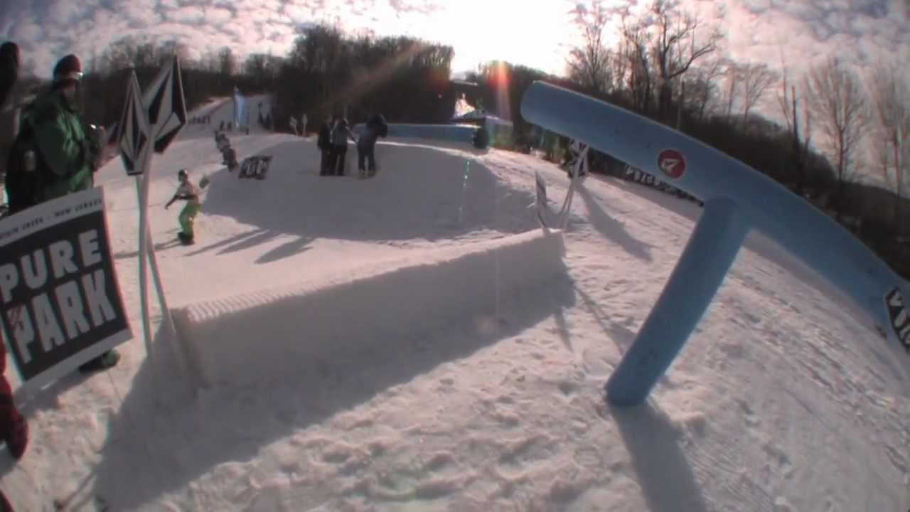 Stop #5 of Volcom Stone's Peanut Butter and Rail Jam felt like more of a summer skate contest rather than January snowboarding at Mountain Creek, NJ.<br /> <br /> - Music -<br /> Song: "New Year Repeat"<br /> Artist: Crusades<br /> Release: New Year Repeat<br /> iTunes: http://georiot.co/Pt7