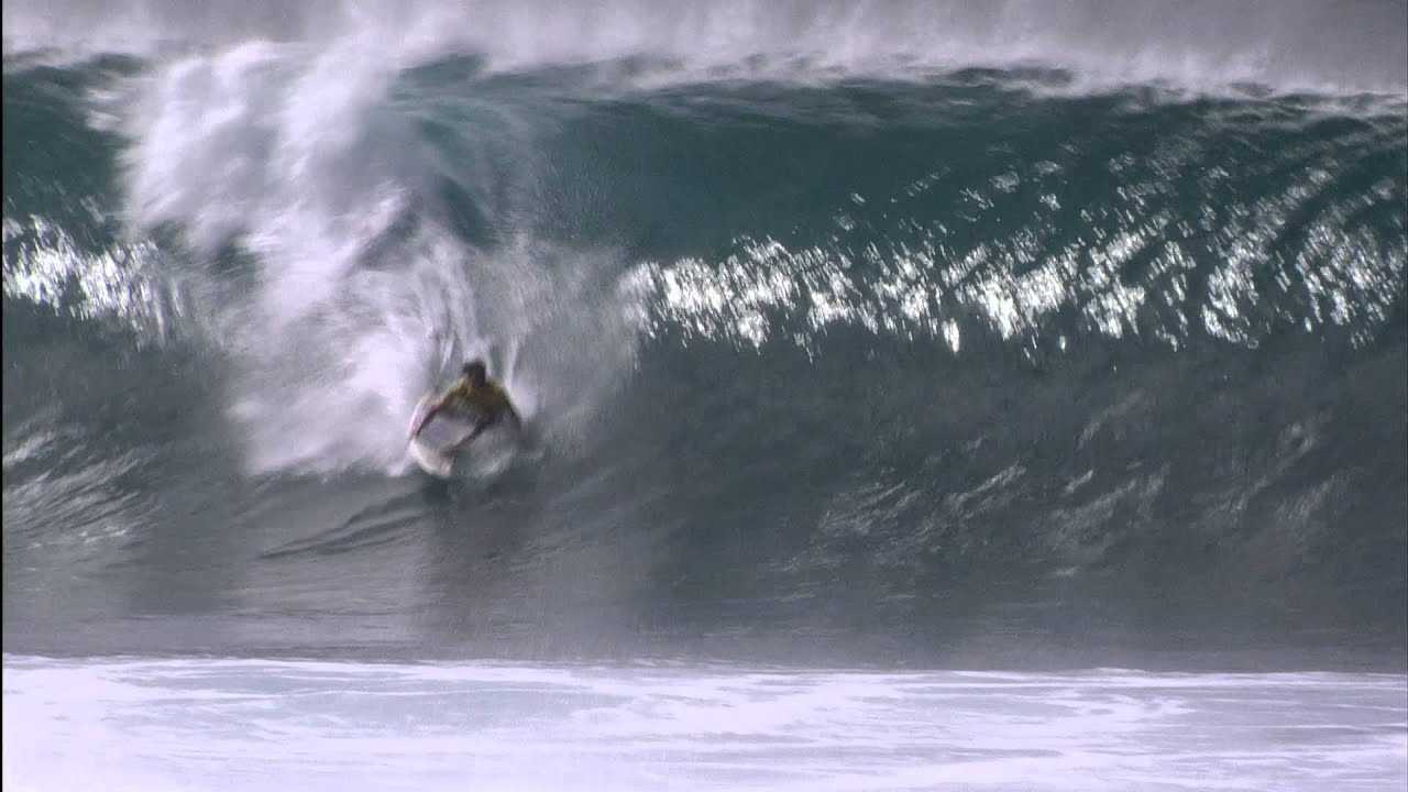 NORTH SHORE, Oahu -- (Jan. 31, 2012) -- The third day of competition for the 2012 Volcom Pipe Pro started this morning in absolutely perfect 10-12 foot Pipeline. We awoke to pumping surf that cranked all day long from the same WNW swell that washed out Pipeline yesterday.<br /> <br /> Today's standouts included three perfect 10-point rides (with a $1,000 cash bonus from Electric's "Perfect 10 Award") given to Balaram Stack (New York), Dusty Payne (Hawaii) and Dylan Graves (Puerto Rico).<br /> <br /> - Music - <br /> Song: "Crossthreaded"<br /> Artist: Premonition 13<br /> Release: Volcom Entertainment Vinyl Club #0020<br /> http://premonition13.com<br /> - Volcom Entertainment -