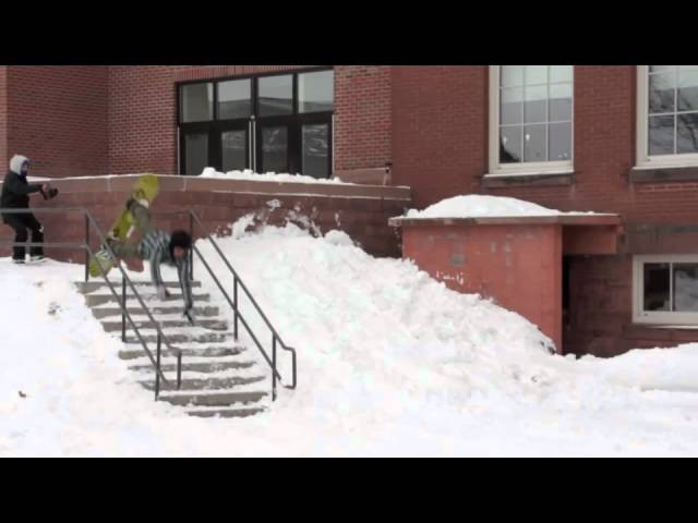 Throughout the year we will upload current clips for our snowboard team while they are on the road filming for new snowboarding video project IP2. The clip may be a hammer our just a little insight to what is going down. Clip #5 Daniel Brown stair massage