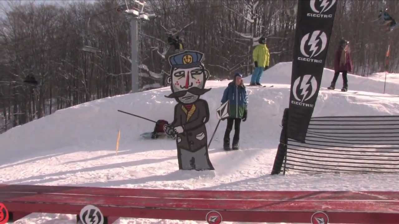 What's better then a cold day in Quebec city? Rhetorical question, it's obviously a crisp sunny bluebird day of shredding at Mont Avila in QC. Stop #4 and Canada's first stop of Volcom's Peanut Butter Rail Jam took place on January 21, 2012. <br /> <br /> Now, when we say 'Peanut Butter and Rail Jam', you think 'rail jam' or delicious snack. Food aside, that's what the Mont Avila Park served up. A feast fit for a king. The contest plate was healthy combination of long barrels and down bars, pared with a delicious stair-set combined with rainbow rail goodness. Check out photos and read the whole story at: http://vol.cm/x59qip<br /> <br /> <br /> Results: <br /> <br /> 15 & Under Winners:<br /> 1st Place: Joel Massariol<br /> 2nd Place: Felix Patry<br /> 3rd Place: Karim Lachapelle<br /> 4th Place: Keenan Gibson<br /> 5th Place: Louis Felix Robert<br /> <br /> 16 & Over Winners:<br /> 1st Place: Alexandre Desjardins<br /> 2nd Place: Danick Godbout<br /> 3rd Place: Paul Antoine<br /> 4th Place: Charles Auge Pouliot<br /> 5th Place: Nicolas Leduc<br /> Girls Division Winners:<br /> 1st Place: Melissa Rodrigue<br /> 2nd Place: Camille Bellavance<br /> 3rd Place: Marjorie Couturier<br /> 4th Place: Marey Chase<br /> 5th Place: Natasha Herbert<br /> <br /> Open Division Winners:<br /> 1st Place: Diego Guerrero<br /> 2nd Place: Dillion Ojo<br /> 3rd Place: Axel Theoret<br /> 4th Place: Jacques-Olivier Emond<br /> 5th Place: Alex Ganthier<br /> <br /> Electric "Gooeyest Move of the Day":<br /> Alel Theoret<br /> <br /> - Music -<br /> Song: "No Fool"<br /> Artist: Fait Accompli