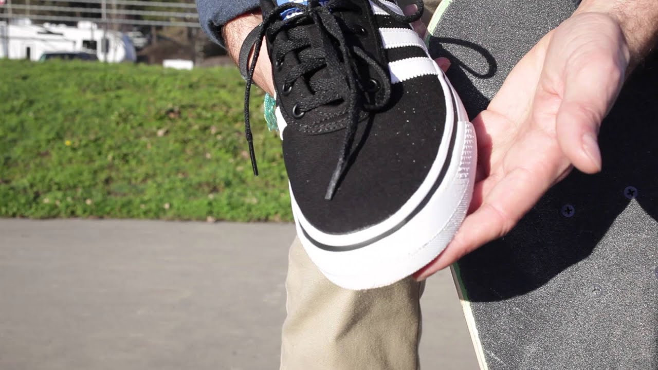 Today we’re testing the quintessential Adidas skate shoe: the Adi Ease. There’s a reason why this is one of Adidas’ most popular skate models and our test proved it. After 100 kickflips we barely made a dent in the upper, and the toe of the outsole only lost a little bit of texture. All in all it was like they weren’t even touched. This is your cue to buy a pair and do 1,000 kickflips in them and let us know how they do!<br /><br />Swoop up a pair here: http://shop.ccs.com/catalogsearch/result/?q=adi+ease<br /><br />SUBSCRIBE to CCS YouTube: http://tinyurl.com/lmje4o6<br />Like CCS on FACEBOOK: https://www.facebook.com/ccs.skate<br />Follow CCS on INSTAGRAM: https://instagram.com/ccs_skate/<br />Follow CCS on TWITTER: http://twitter.com/CCS_skate<br />Check the WEBSITE: http://ccs.com/<br />Don't Forget SNAPCHAT : CCSskate