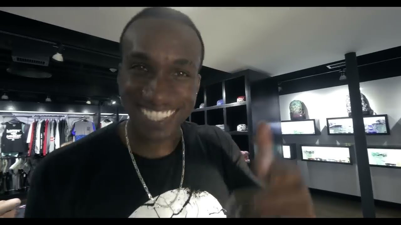 Hopsin cruising up to the Kayo Store in Los Angeles to promote his new album, Pound Syndrome.