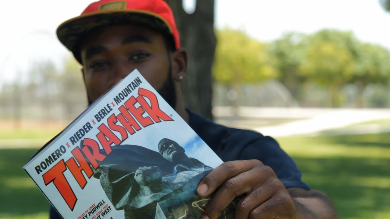 Marquise has commentary as smooth as his skating. Here he flips through the August mag.