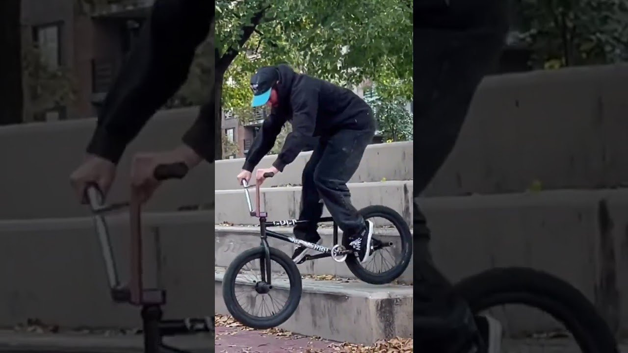 BRANDON BEGIN PUTS HIS PEGS TO WORK ON THIS STACKED LEDGE #CULTCREW #streetbmx