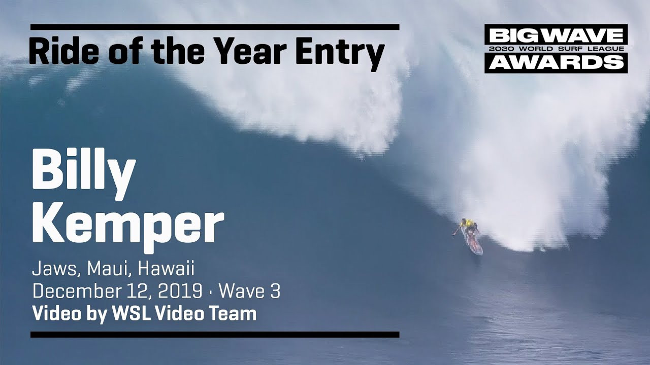 Billy Kemper (Haiku, Hawaii, USA) pushes hard to stick a windblown drop on a bomb before he's gobbled up at the cbdMD Jaws Championships at Jaws, Maui, Hawaii on December 12, 2019. Video by WSL Video Team. An entry in the Ride of the Year Award category of the 2020 WSL Big Wave Awards. For more information see www.WorldSurfLeague.com/bigwaveawards