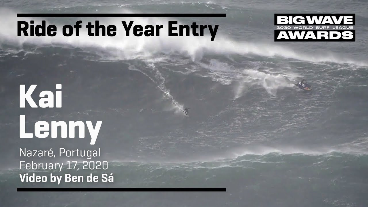 Kai Lenny (Paia, Hawaii, USA) throws caution to the wind and absorbs all the speedbumps the Atlantic can throw at him at Praia do Norte, Nazaré, Portugal on February 17, 2020. Video by Ben de Sá. An entry in the Ride of the Year Award category of the 2020 WSL Big Wave Awards. For more information see www.WorldSurfLeague.com/bigwaveawards