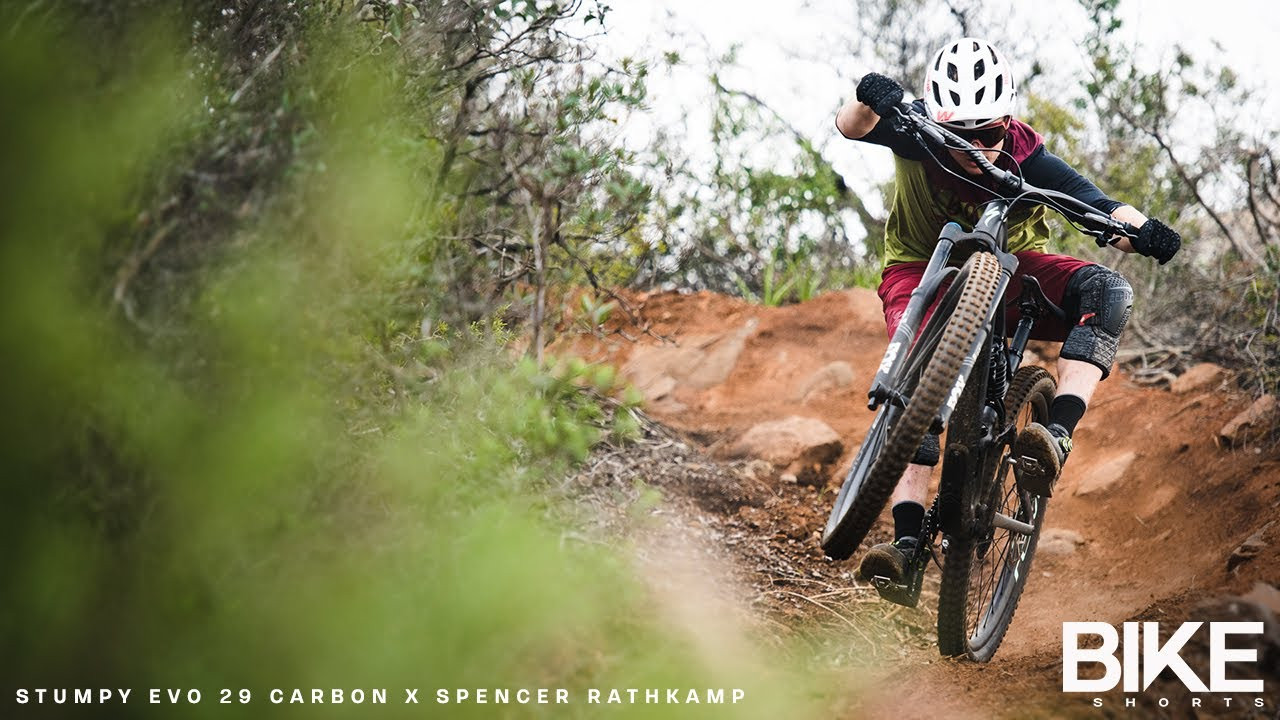 The Stumpy EVO models from Specialized sport moderate travel numbers, but are envelope-pushing aggressive in nearly every other sense. Watch as Spencer Rathkamp tries to find the EVO's limit, in a BikeMag Short by Satchel Cronk.