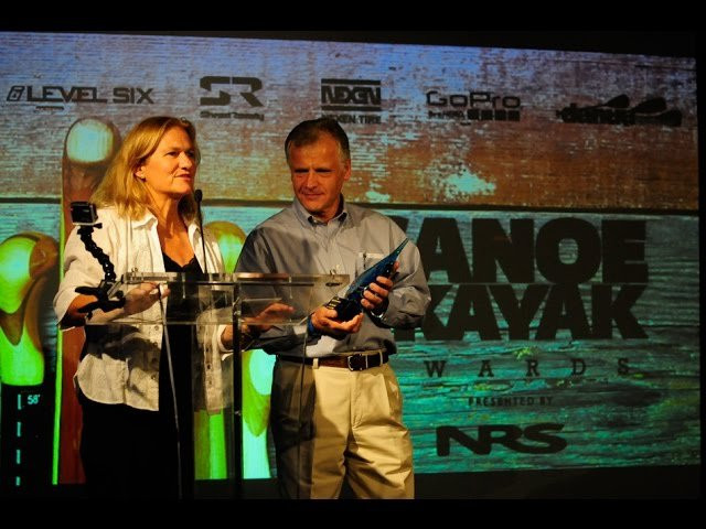 Janet Moreland, the first woman and first American to paddle her country’s longest river system accepts the 2014 Spirit of Adventure Award for her 3,900-mile, 223-day “Love Your Big Muddy” source-to-sea-kayak journey down the Missouri and Mississippi rivers. Exploratory kayaking legend Piotr Chmielinski presents the honor at the 2014 Canoe & Kayak Awards, August 7 in Salt Lake City.