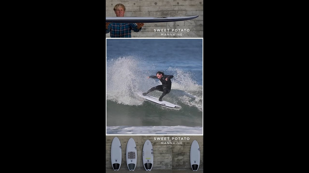 Small wave grovel, fast and fun. The Sweet Potato is our favorite shape for weak and mushy waves. Find more on this surfboard built in Firewire Surfboards Helium Technology at: <br /><br />http://www.sweetpotato.surf<br /><br />The Helium Sweet Potato by Dan Mann and Firewire Surfboards is at surf shops and online stores worldwide.