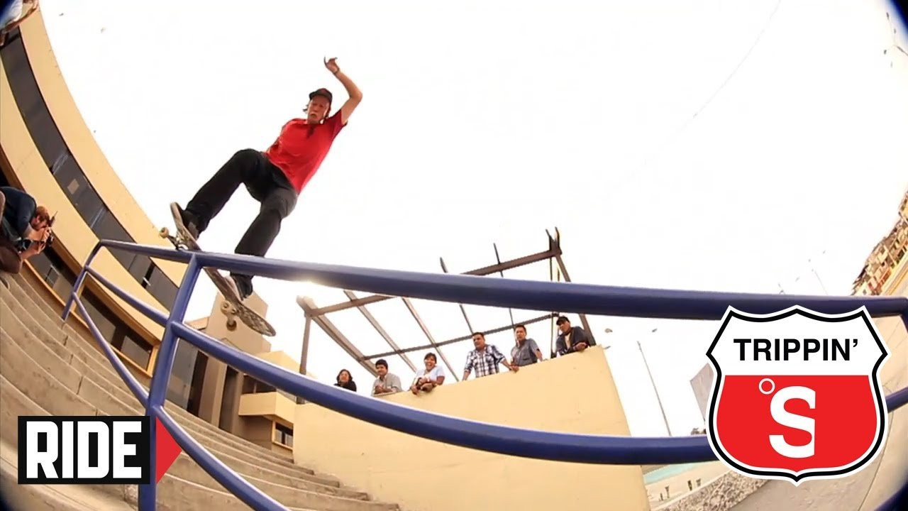 This month's Trippin trips us all the way out sunny South America with the World Industries team. These dudes managed to do some serious ripping in between getting robbed and having body parts nearly ripped off by their skateboards. Click that play button to see some epic sledding by Andrew Cannon, Derek Fukuhara, Matt Mendenhall, and Timmy Knuth!<br /><br />Skateboard trips have been a staple ingredient of The Skateboard Mag since 2004 and now it's time to tie the photos, video & personalities together. We get a van, some hot shredders, a photographer and video guy and let the amazing happen right before your very eyes. Check out the video action, one Thursday a month, then go get the mag and fan out over the finished product in the article each month!<br /><br />Watch More Trippin' - http://bit.ly/SDDQDd<br /><br />Music by:<br />Blackfeet Braves<br />blackfeetbraves.com / lofimusic.com<br />Purchase on iTunes: http://bit.ly/16PYkvr<br /><br />SUBSCRIBE to RIDE: http://bit.ly/HZ9Dau<br />Like RIDE on FACEBOOK: http://facebook.com/ridechannel<br />Follow RIDE on INSTAGRAM: http://instagram.com/ridechannel<br />Follow RIDE on TWITTER: http://twitter.com/ridechannel
