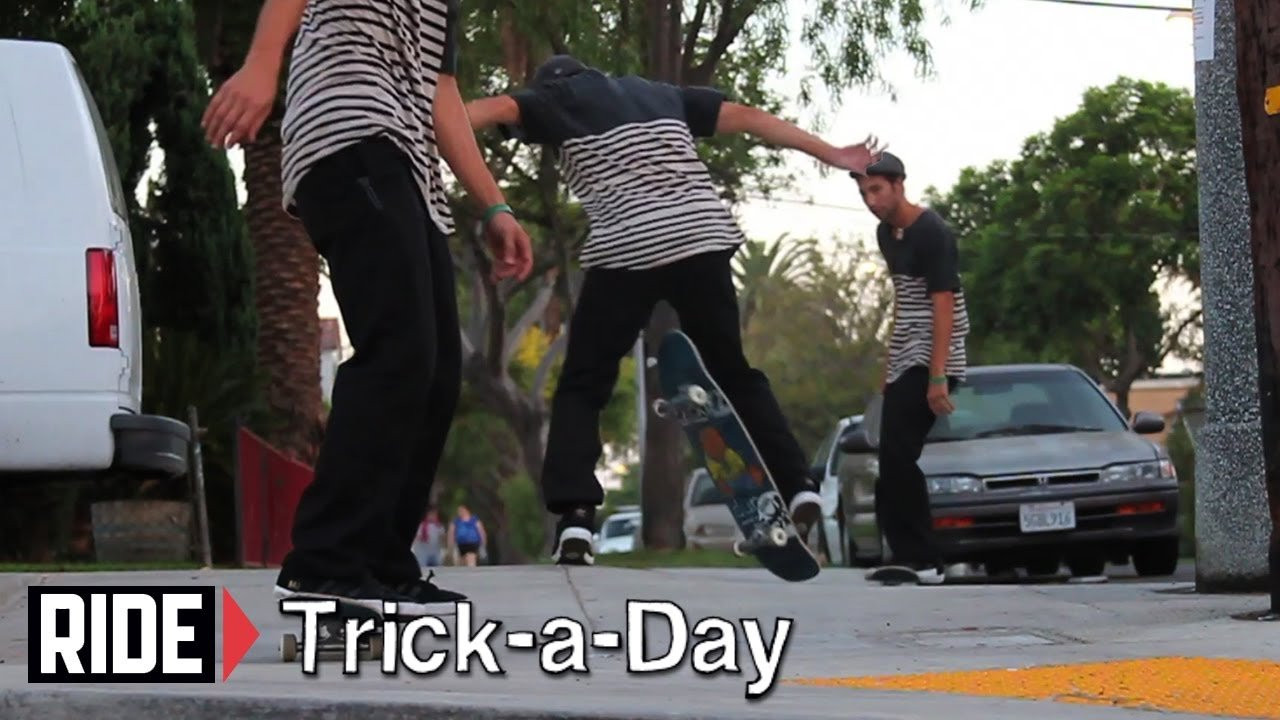 Learn a new trick each and every day from top pros. You'll get step-by-step instructions on how to master every trick in skateboarding! Tune in seven days a week to learn something new.<br /><br />Today Derek Fukuhara shows you how to do a Backside No Comply.<br /><br />Music:<br />"Time to Go"<br />audionetwork.com<br /><br />Watch More Trick-a-Day: http://bit.ly/SEqh48<br /><br />WARNING!<br />Skateboarding is a hazardous sport. Engaging in the activities shown and described in this video can cause serious injury and possibly death. Any person who skateboards is assuming all risks of personal injury and damage that can result from skateboarding.<br /><br />SUBSCRIBE to RIDE: http://bit.ly/HZ9Dau<br />Like RIDE on FACEBOOK: http://facebook.com/ridechannel<br />Follow RIDE on INSTAGRAM: http://instagram.com/ridechannel<br />Follow RIDE on TWITTER: http://twitter.com/ridechannel