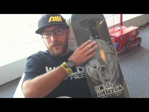 Andrew takes a couple minutes out of his hectic Dew Tour Schedule to explain what he does at the Dew Tours and talk about his new board. I was a little nervous interviewing the interviewer.