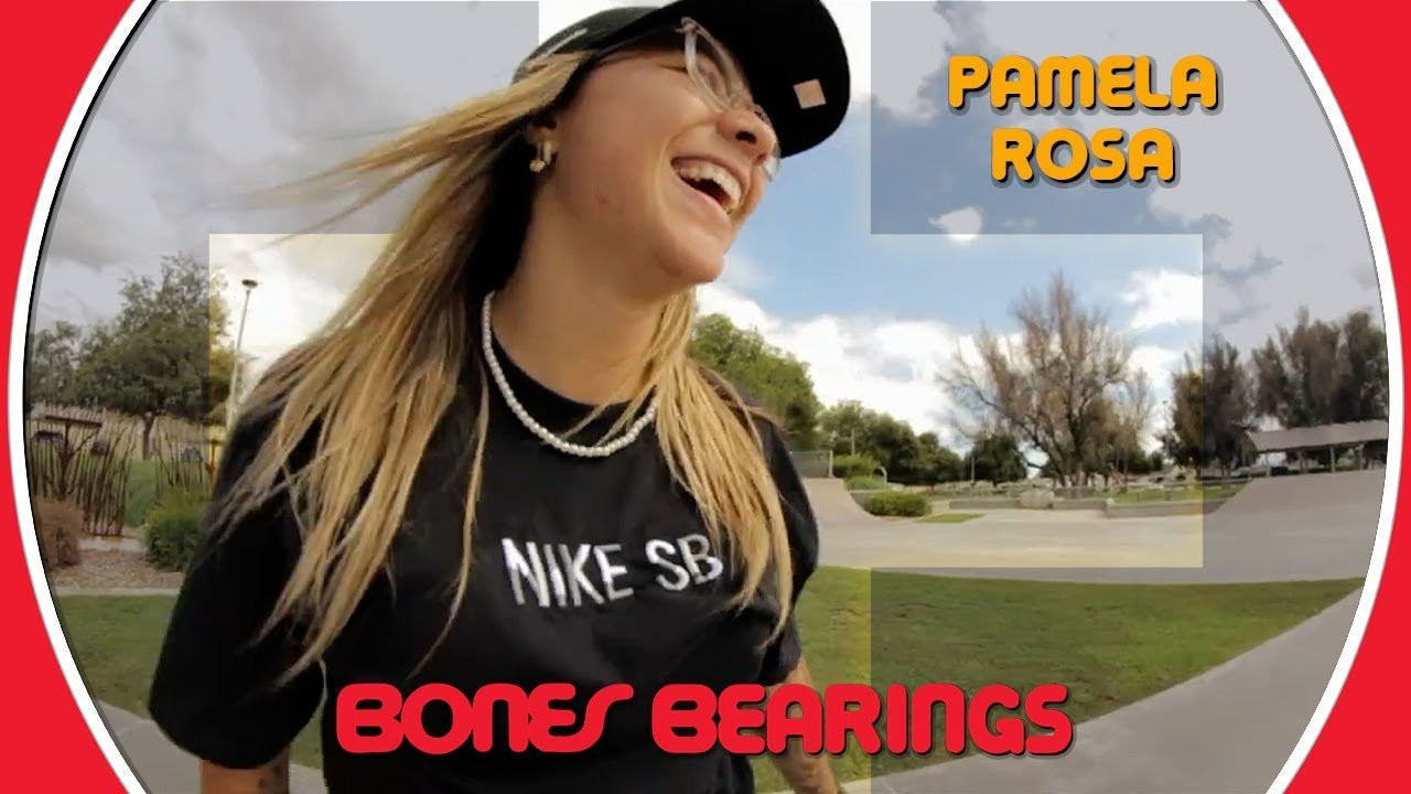 Pamela Rosa shows why she likes skating Bones Wheels and Bearings and puts them to use at Whittier Skatepark. Filmed by Vern Laird and Edited by Vitor Borger.