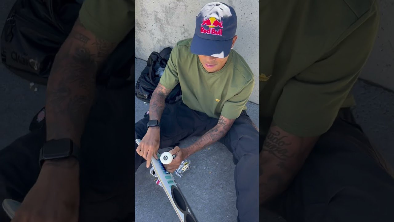 @Felipegustavoskate trying out the new @boneswheels X-99 formula. 🎥 @Listen0