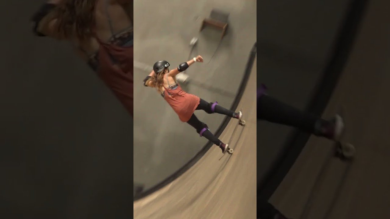 Amelia Brodka cruising through Hawk's vert ramp as seen in "HANGTIME: Jimmy Wilkins" back in issue 8📺<br /><br />➡️Go back and give it a watch on our channel!<br /><br />#Skateboarding #Shorts #ShortsVideo