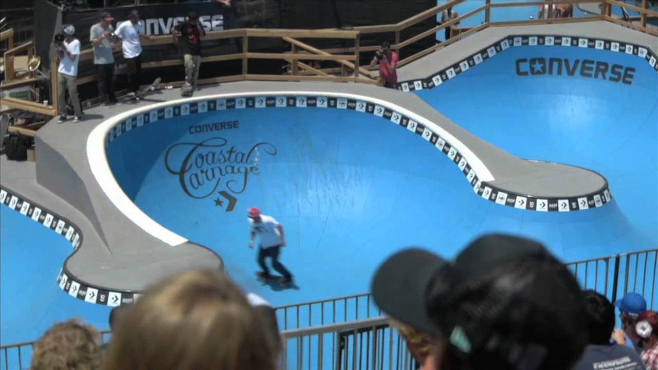 Converse Coastal Carnage Practice - Day 2. Huntington Beach, CA<br /><br />http://www.converse.com/skateboarding<br /><br />artist: Lecherous Gaze<br />song: Lyin' In The Road<br />label: Tee Pee Records