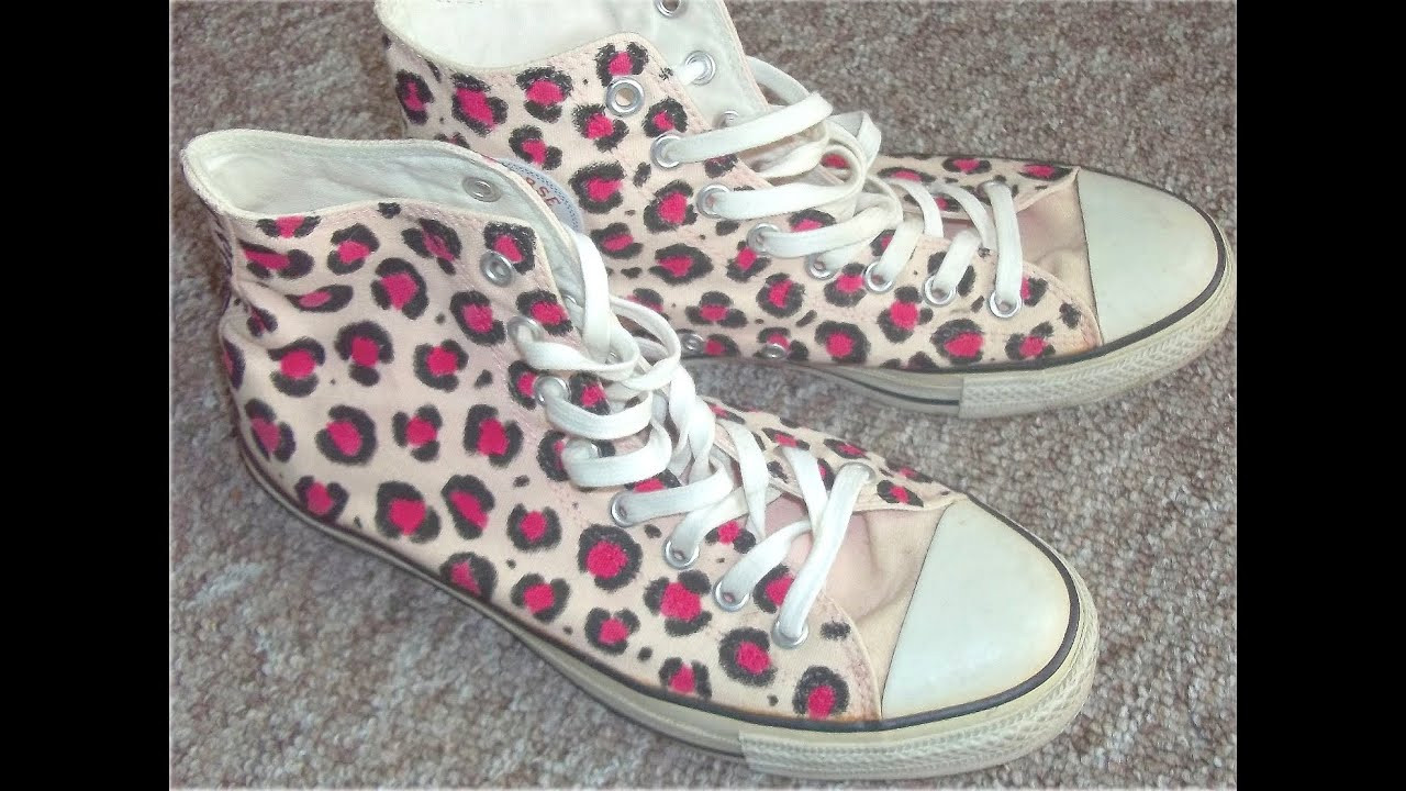 I recently heard from my YouTube friend thesidra24 that August 1st is CREATIVITY DAY!! How cool is that?!! <br /><br /><br />My nails are plain and boring in this video because I was on my break from work, so I thought I'd paint pink leopard on my Converses seeing as I couldn't paint it on my nails :) <br /><br />I could paint animal print and rainbows on everything. It's so addictive and pretty. One day I'll end up accidentally painting all over someone's house in a drunken inspired moment of madness and I'll be locked up in rainbow rehab...<br /><br />**DISCLAIMER**<br />I am a giraffe clown with mighty enormous feet.<br /><br /><br />Music Credits: <br />Song name: Antarctic Moon<br />Artist name: Danosongs<br />Website: http://www.danosongs.com