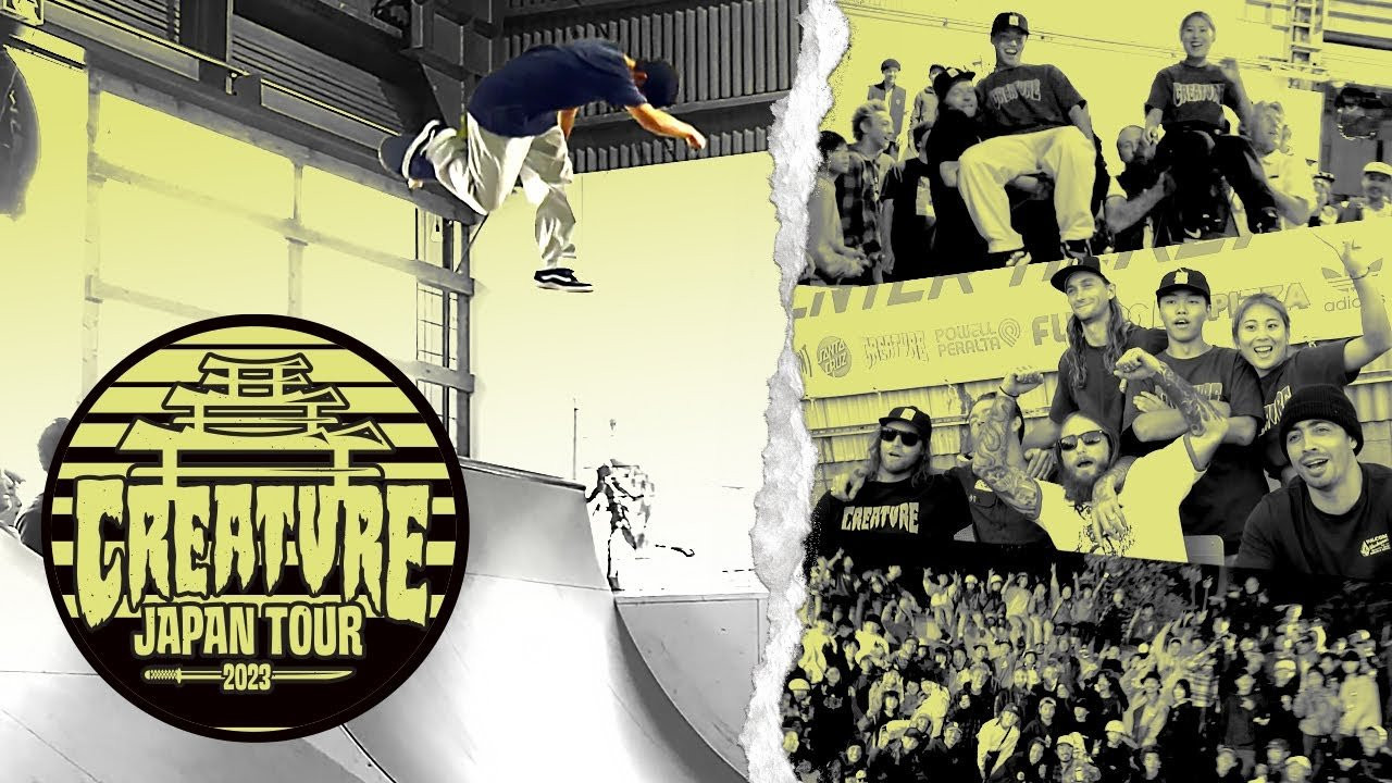 Subscribe: https://www.youtube.com/c/CreatureFiends<br /><br />The Fiends went big in Japan, shredding Demos and linking up with friends, old and new. Big thanks to Hasco for showing the crew around with the best hospitality and Axis skate shop for providing a great time at their compound. Kanpai! <br /><br />Fiends:<br />@miltonmartinez<br />@chrisrussell_mbk<br />@jworthit<br />@the__provider<br />@wheelbarrow<br />@sotatomikawa<br />@yurin_fujii<br />@takeshi_kageyama<br />@capy06<br /><br />Filmed by:<br />Lannie Rhoades:https://www.instagram.com/justsomedude/<br />Takuya Izuma: https://www.instagram.com/thisis31/<br /><br />Edited by DAF Noah: https://www.instagram.com/dafnoah/<br /><br />LURK WITH US:<br />Shop: https://nhsskatedirect.com/pages/creature-skateboards<br />YouTube: https://www.youtube.com/c/CreatureFiends<br />Instagram: https://instagram.com/creaturefiends/ <br />Facebook: https://www.facebook.com/CreatureSkat...<br />Twitter: https://twitter.com/creaturefiends <br /><br />#CreatureSkateboards #Skateboarding #CreachTube