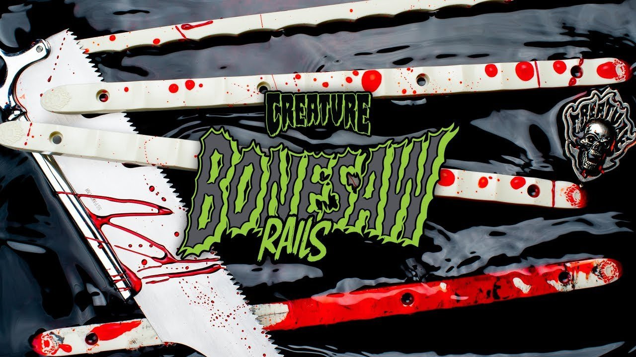 Subscribe to CreachTube: http://bit.ly/CreachTube <br /><br />At long last, the Creature Bonesaw Rails are ready to slide at your disposal. Sit back and let the Fiends put these bad boys to the test!<br /><br />We went back to the drawing board to bring you the most wickedest curb-cutting shape, formed from the fastest sliding material (that we assume is legal to use) in this country. Not since the birth of the rail has there been a set as killer as these bad boys. <br /><br />Here's why: Plenty of material to wear down, extending the Bonesaw's sliding life. Short in length to accommodate the surge in shorter wheelbases, with only 4 mounting screws per rail to cut down on board fatigue. Lies perfectly flat on your deck, minimizing vibration rattle... and oh yeah, they just feel killer to grab, too. <br /><br />Edited by: Lannie Rhoades<br />Music track: 'Bonesaw' by Meatflag<br /><br />Peep the New Bonesaw Rails:<br />https://nhsskatedirect.com/collections/creature-skateboards-skate-accessories<br /><br />LURK WITH US:<br />Shop: https://www.nhsfunfactory.com/creature-skateboards<br />YouTube: http://bit.ly/CreachTube <br />Facebook: https://www.facebook.com/CreatureSkat...<br />Instagram: https://instagram.com/creaturefiends/ <br />Twitter: https://twitter.com/creaturefiends <br /><br />#CreatureSkateboards #Skateboarding #CreachTube
