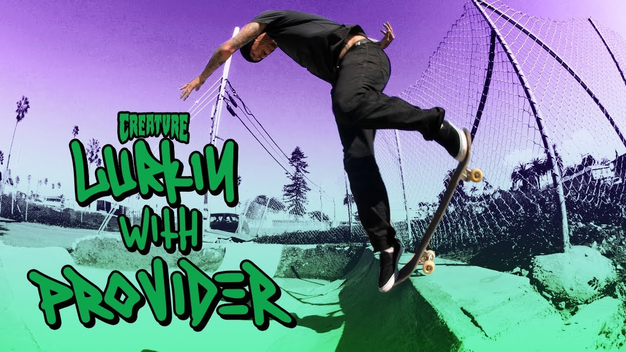 Subscribe: https://www.youtube.com/c/CreatureFiends<br /><br />Catch Provider lurkin' from the Oside streets to the beach and back to Vista with the fiends. Skate, Sip, Surf, Repeat. Creature Proudly presents, Lurkin with Provider Now Playing on the CreachTube.<br /><br />Filmed by: Lannie Rhoades & Josh Varela<br />Edited by: Lannie Rhoades<br /><br />Follow Collin on Instagram: https://www.instagram.com/the__provider/<br /><br />Peep Collin's signature Creature pro models:<br />https://nhsskatedirect.com/pages/search-results?q=provost<br /><br />LURK WITH US:<br />Shop: https://nhsskatedirect.com/pages/creature-skateboards<br />YouTube: https://www.youtube.com/c/CreatureFiends<br />Instagram: https://instagram.com/creaturefiends/ <br />Facebook: https://www.facebook.com/CreatureSkat...<br />Twitter: https://twitter.com/creaturefiends <br /><br />#CreatureSkateboards #Skateboarding #CreachTube