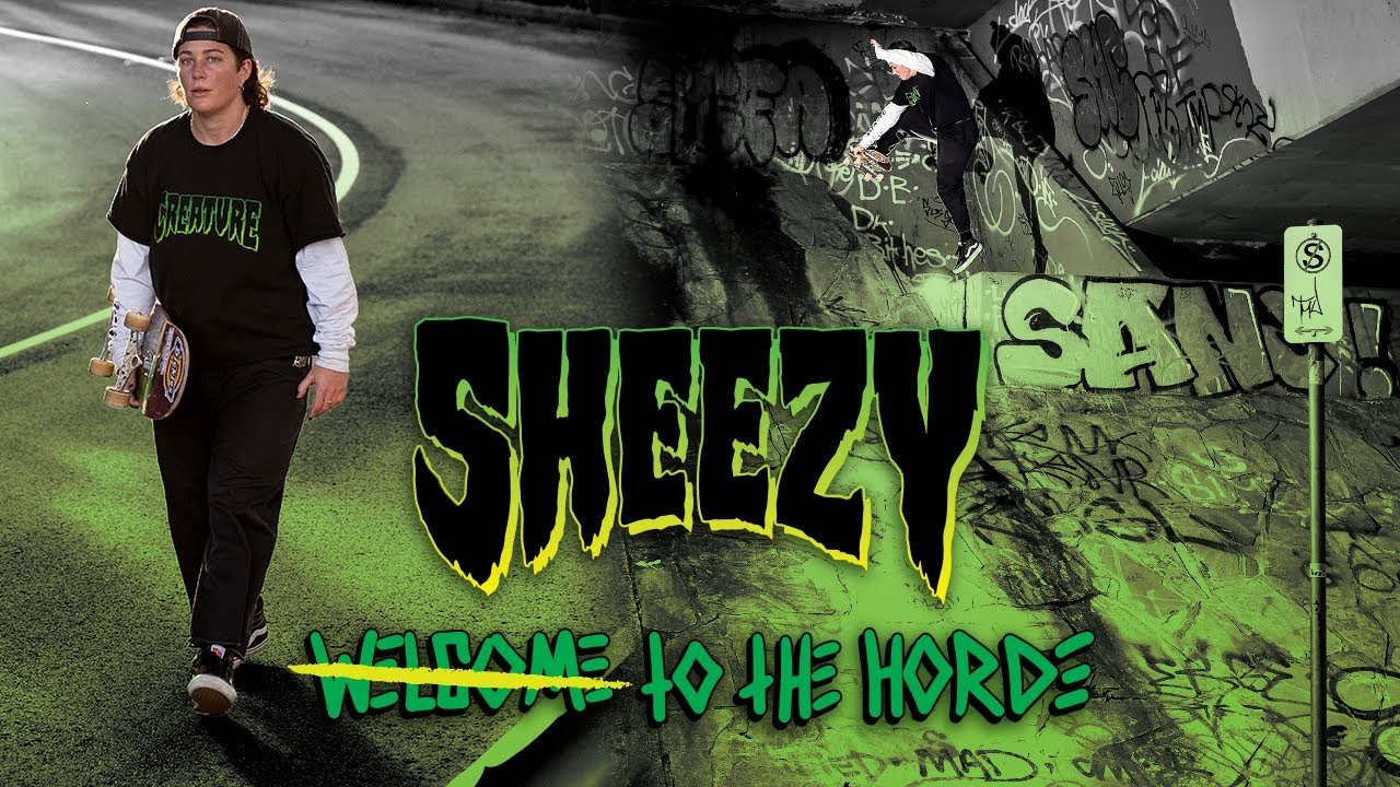 Subscribe: https://www.youtube.com/c/CreatureFiends<br /><br />Put the Rumors to Bed, Sheezy rides with the Undead!<br />Without further ado: a round of applause, please, for Sheezy officially puttin' on the Black & Green! No doubt this Aussie rippah and comical genius is good as gold. It's on now Sheezy! Get in the Van!!<br /><br />Follow Sheezy on Instagram: https://www.instagram.com/yeahsheezy<br /><br />LURK WITH US:<br />Shop: https://nhsskatedirect.com/pages/creature-skateboards<br />YouTube: https://www.youtube.com/c/CreatureFiends<br />Instagram: https://instagram.com/creaturefiends/ <br />Facebook: https://www.facebook.com/CreatureSkat...<br />Twitter: https://twitter.com/creaturefiends <br /><br />#CreatureSkateboards #Skateboarding #CreachTube